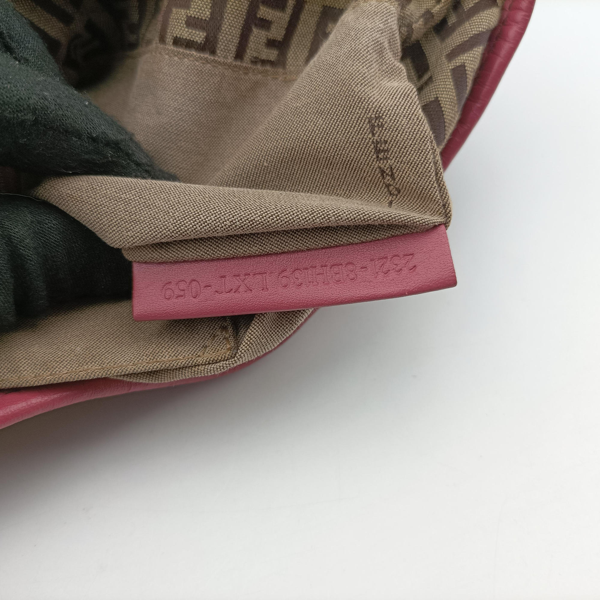Secondhand Fendi Zucchino Brown×Pink Canvas×Leather 8BH139 handbag | stylenewstar