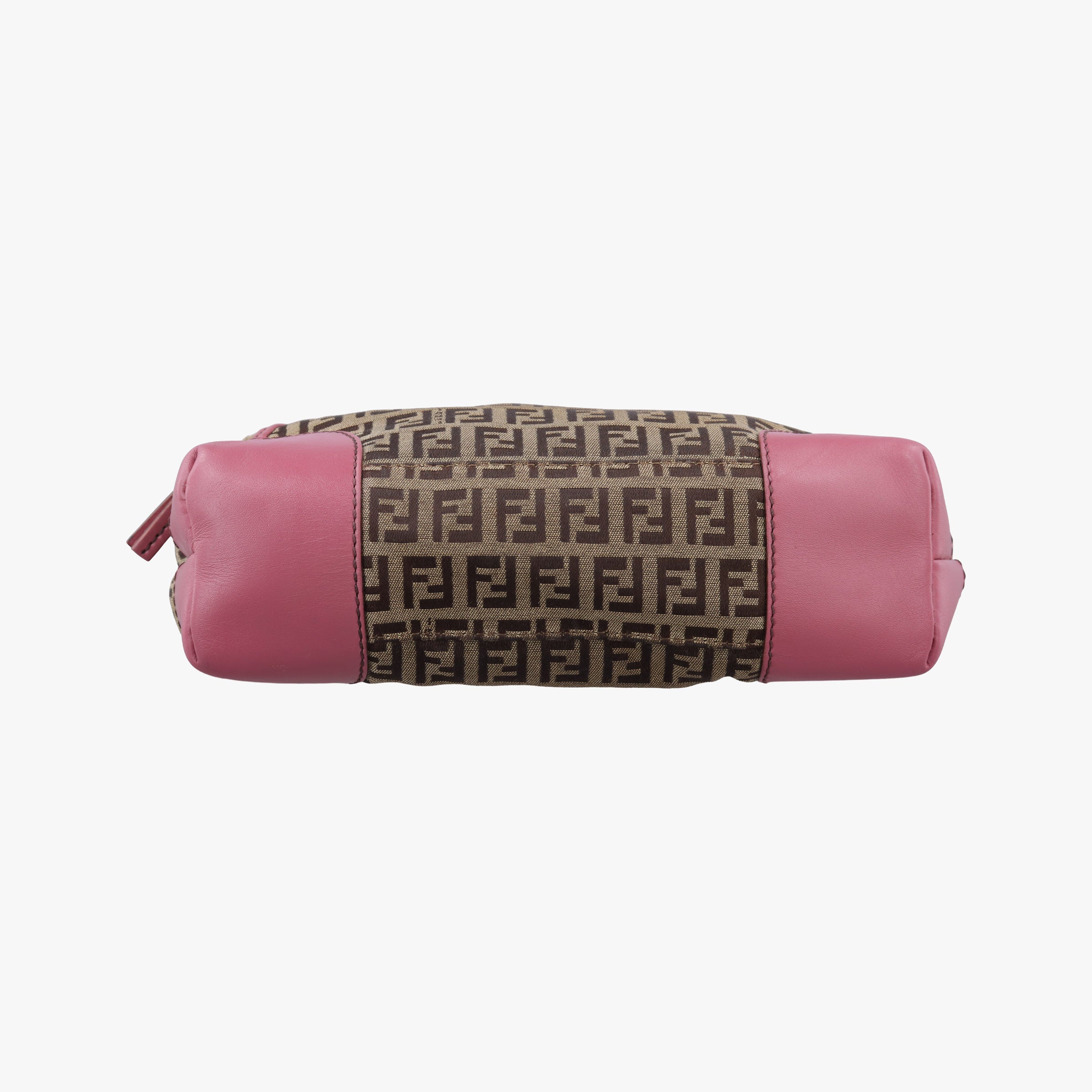 Secondhand Fendi Zucchino Brown×Pink Canvas×Leather 8BH139 handbag | stylenewstar