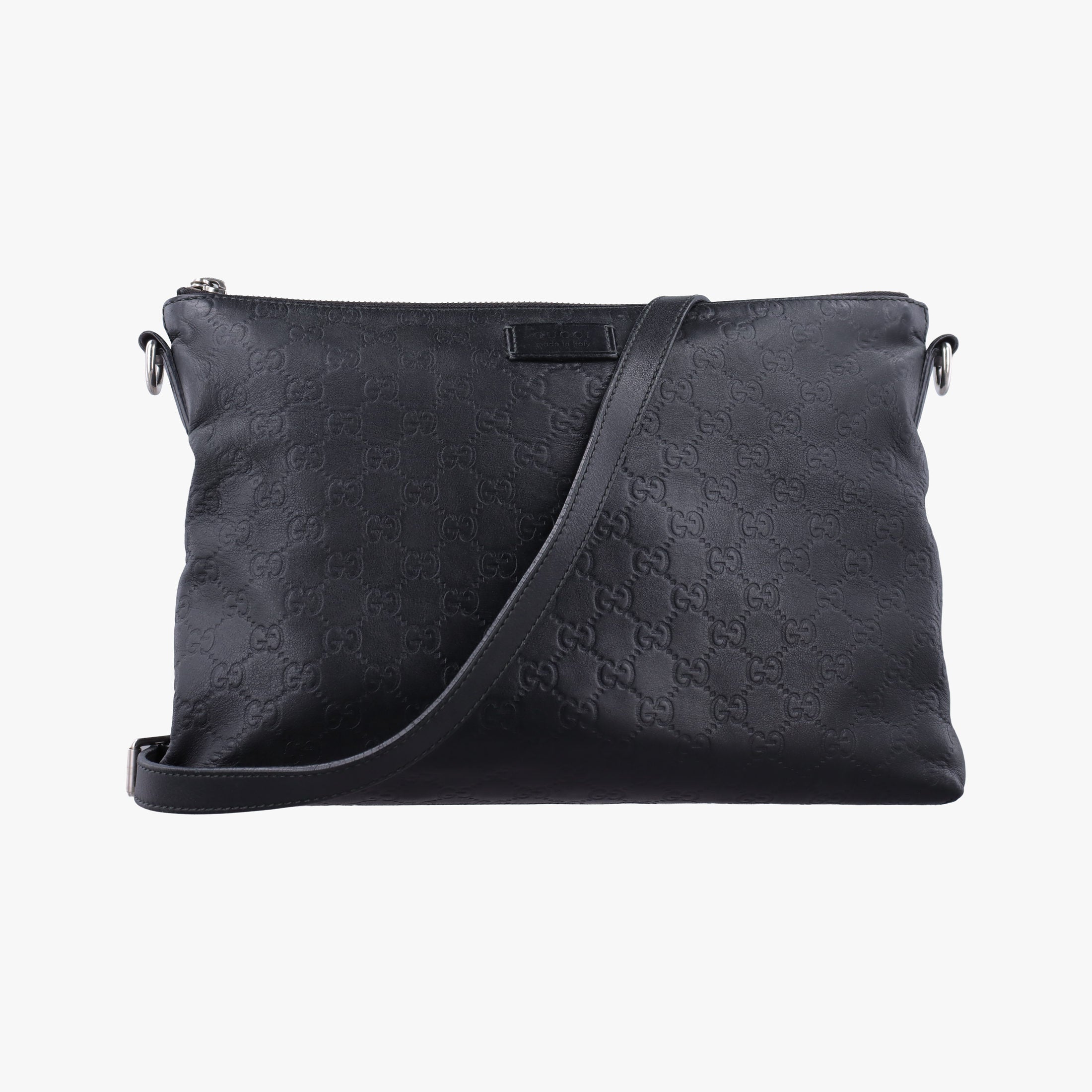 Pre-owned Gucci GG Imprime messenger Black Leather 473882 shoulderbag | stylenewstar