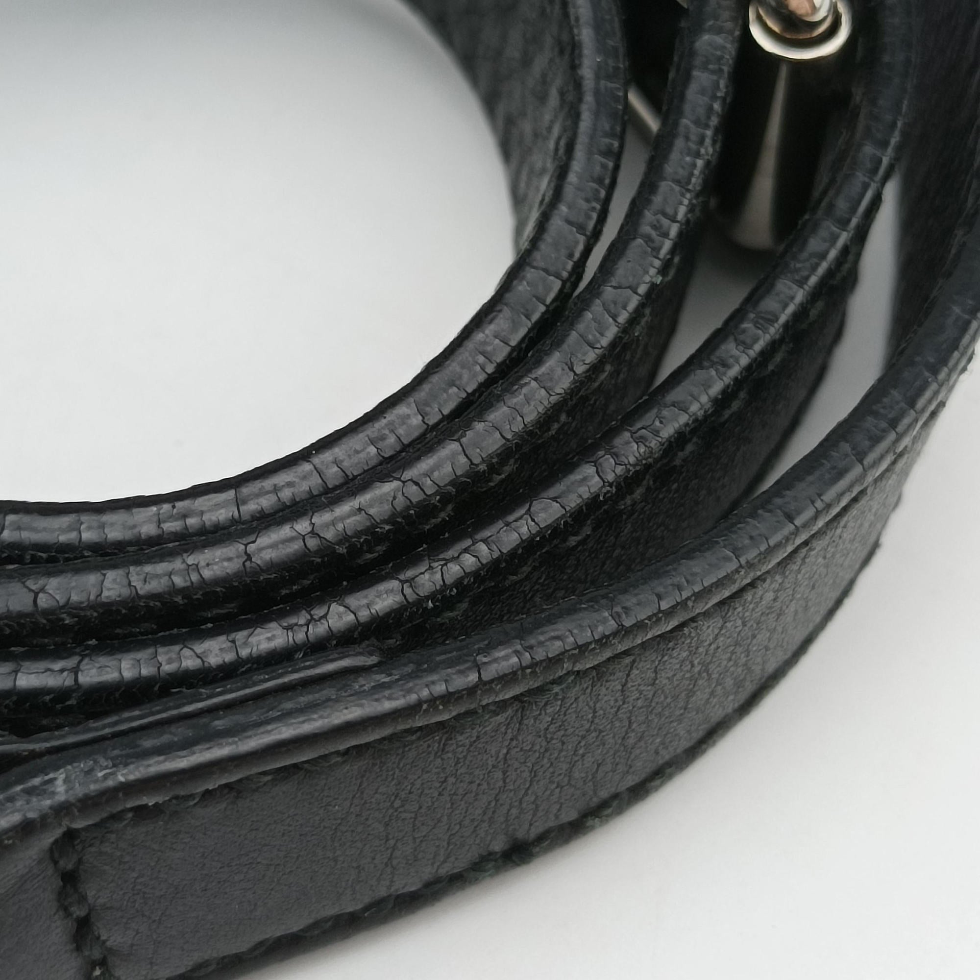 Pre-owned Gucci GG Imprime messenger Black Leather 473882 shoulderbag | stylenewstar