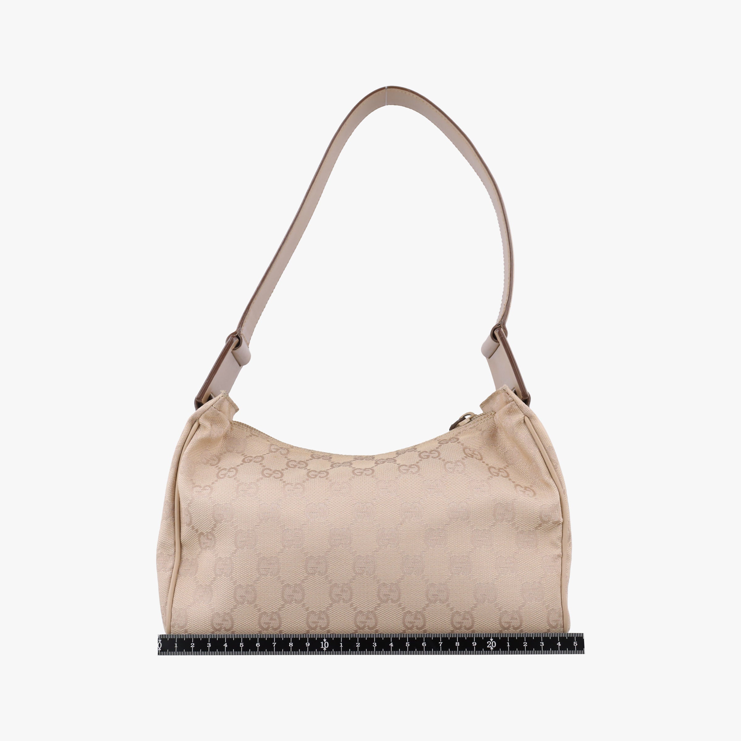 Pre-owned Gucci GG Canvas Beige Canvas x Leather 92699 handbag | stylenewstar