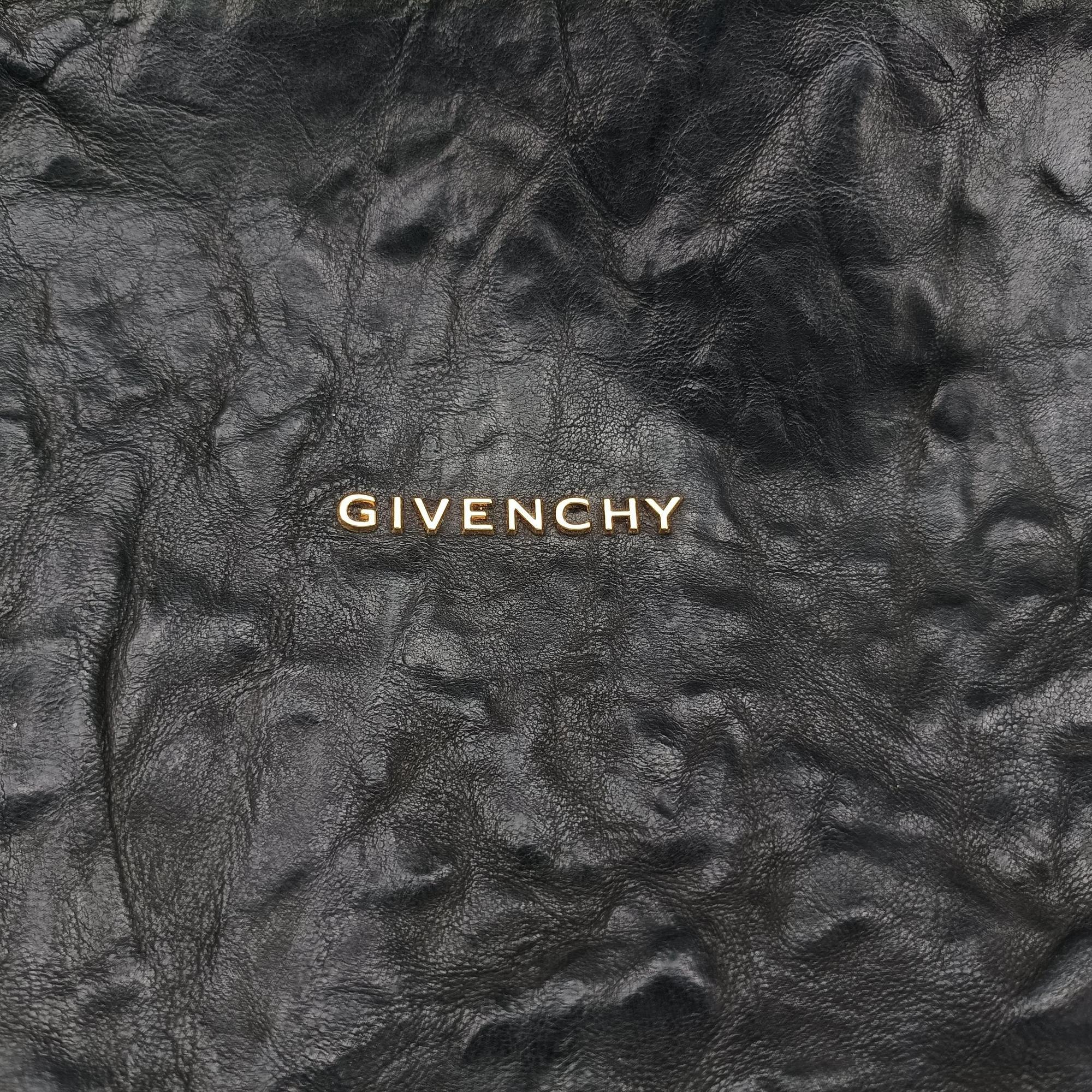 Pre-owned Givenchy Pandora Black Leather  shoulderbag | stylenewstar