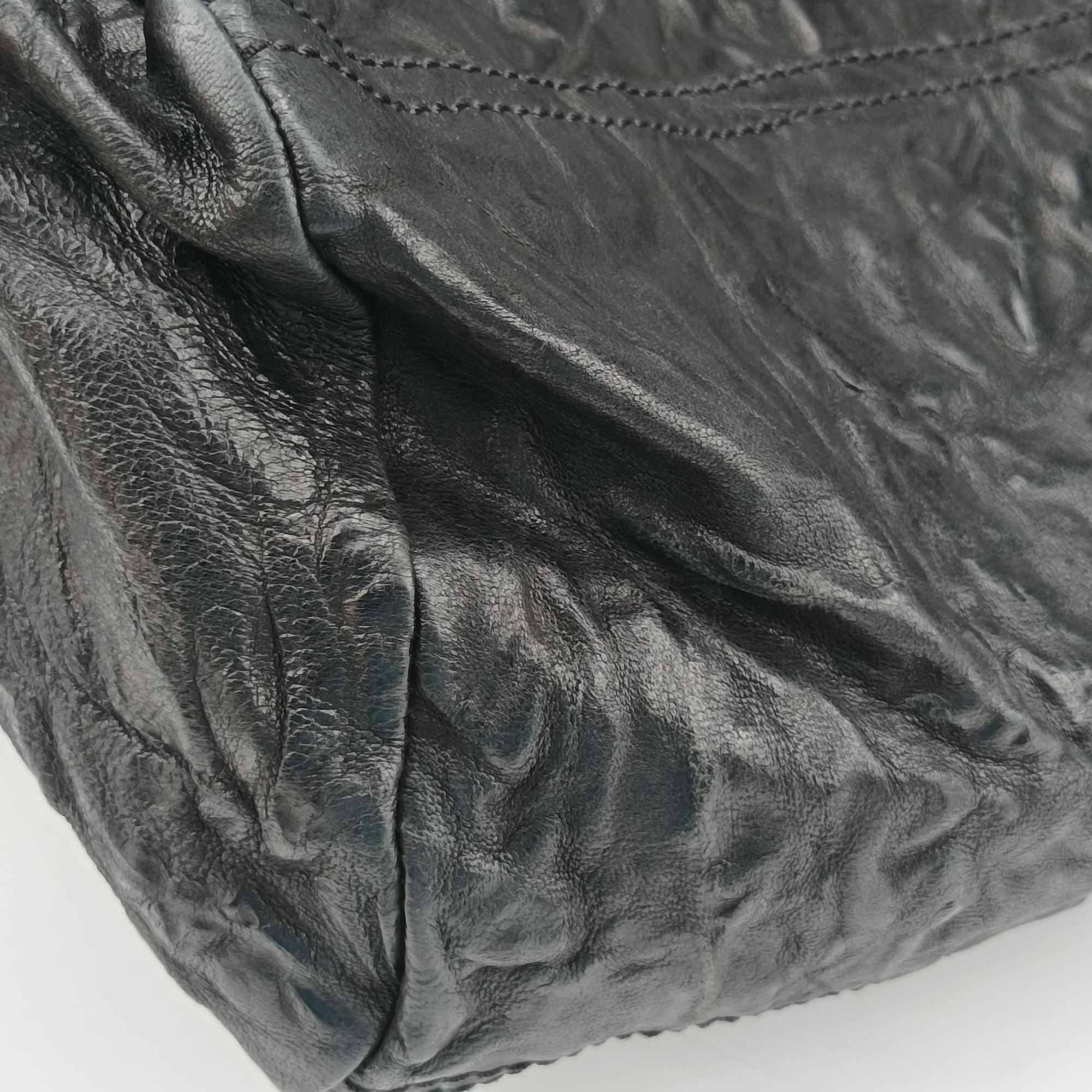 Pre-owned Givenchy Pandora Black Leather  shoulderbag | stylenewstar