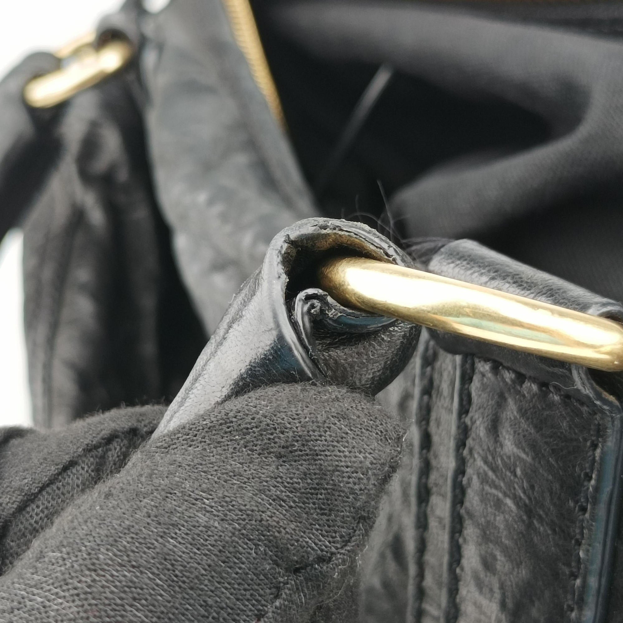 Pre-owned Givenchy Pandora Black Leather  shoulderbag | stylenewstar
