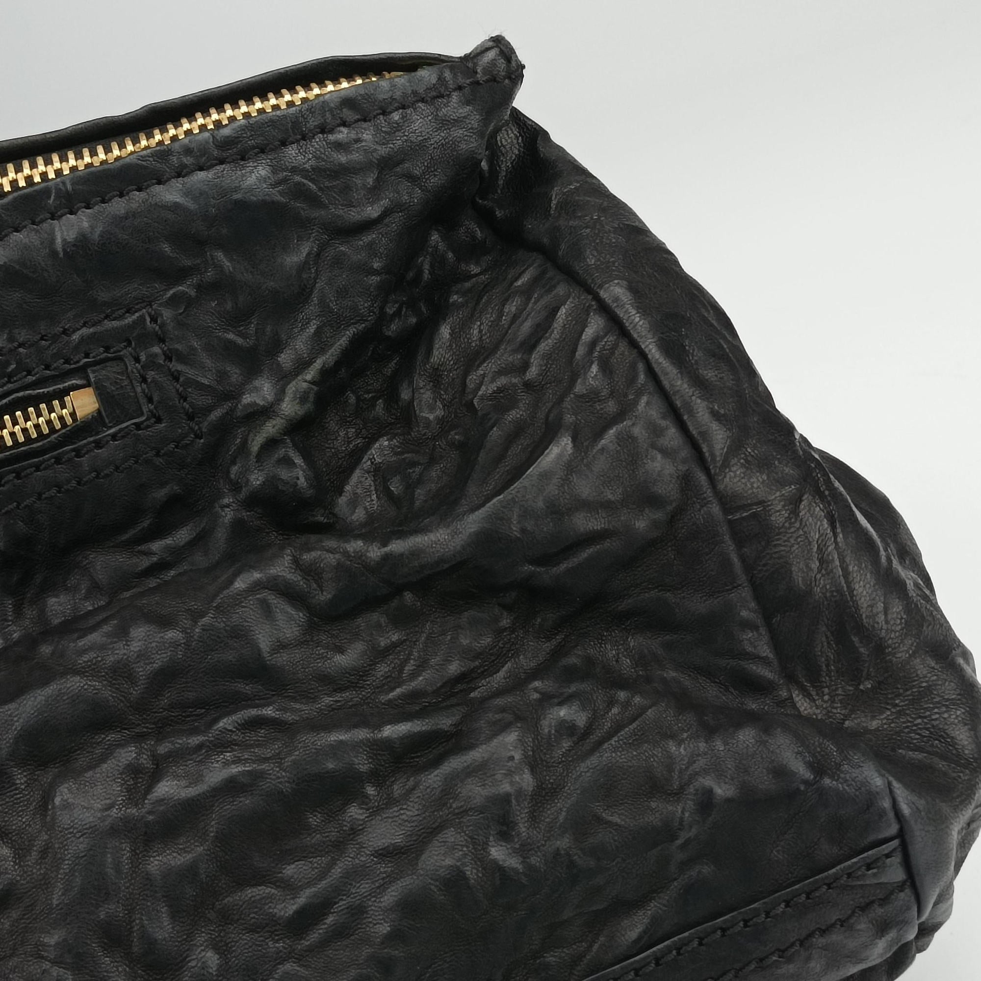 Pre-owned Givenchy Pandora Black Leather  shoulderbag | stylenewstar
