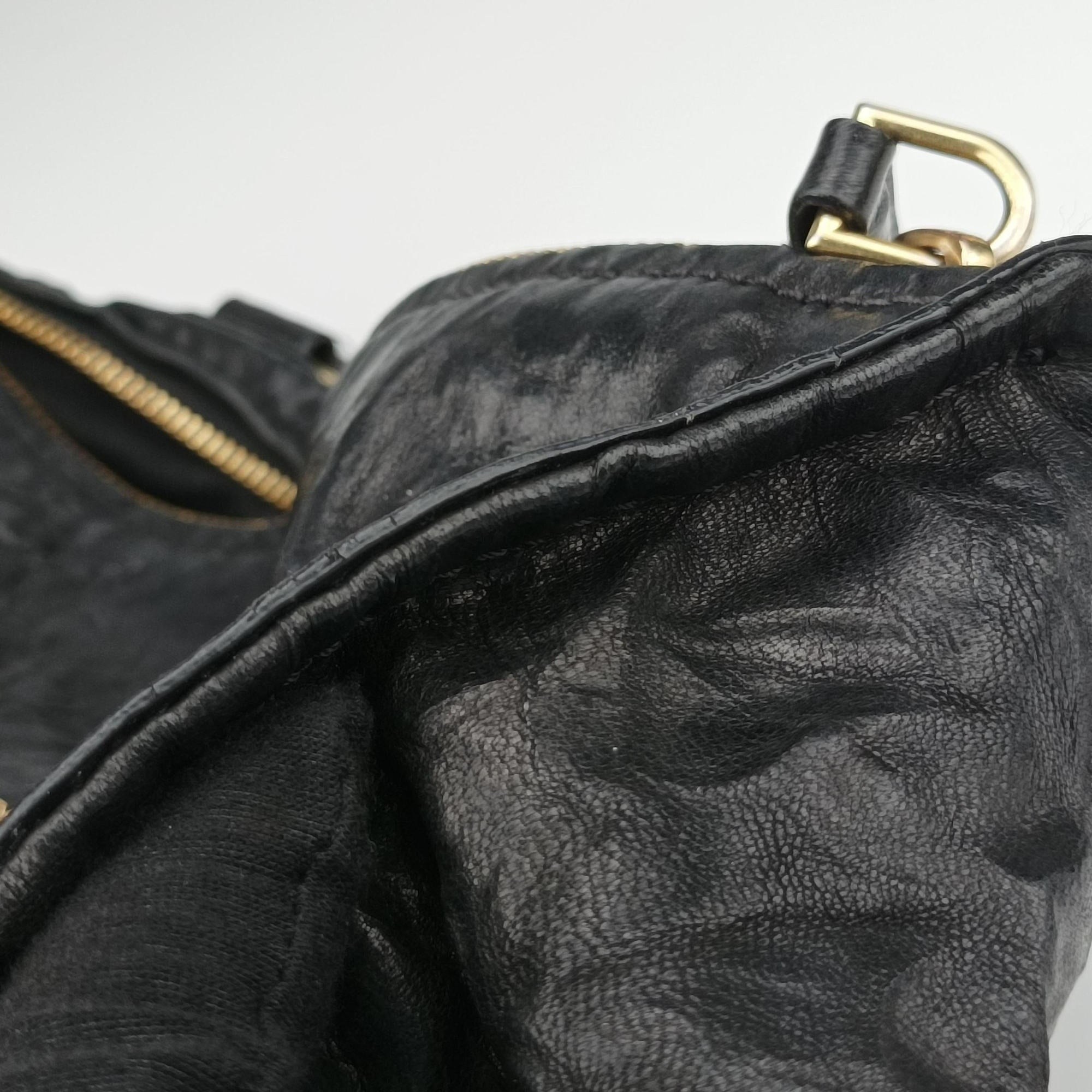 Pre-owned Givenchy Pandora Black Leather  shoulderbag | stylenewstar