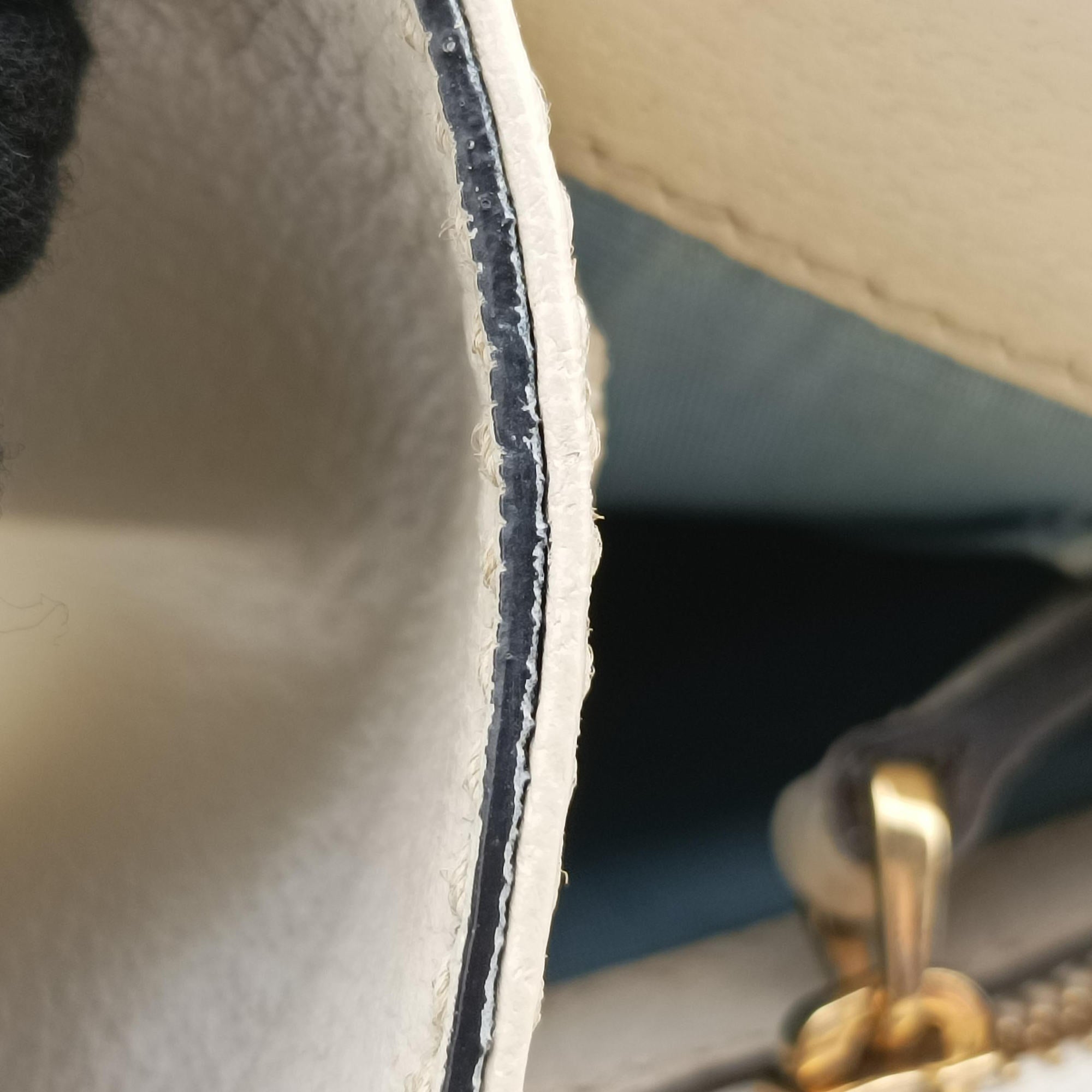 Secondhand Gucci Sylvie Ivory×Navy×Red Leather 524405 shoulderbag | stylenewstar