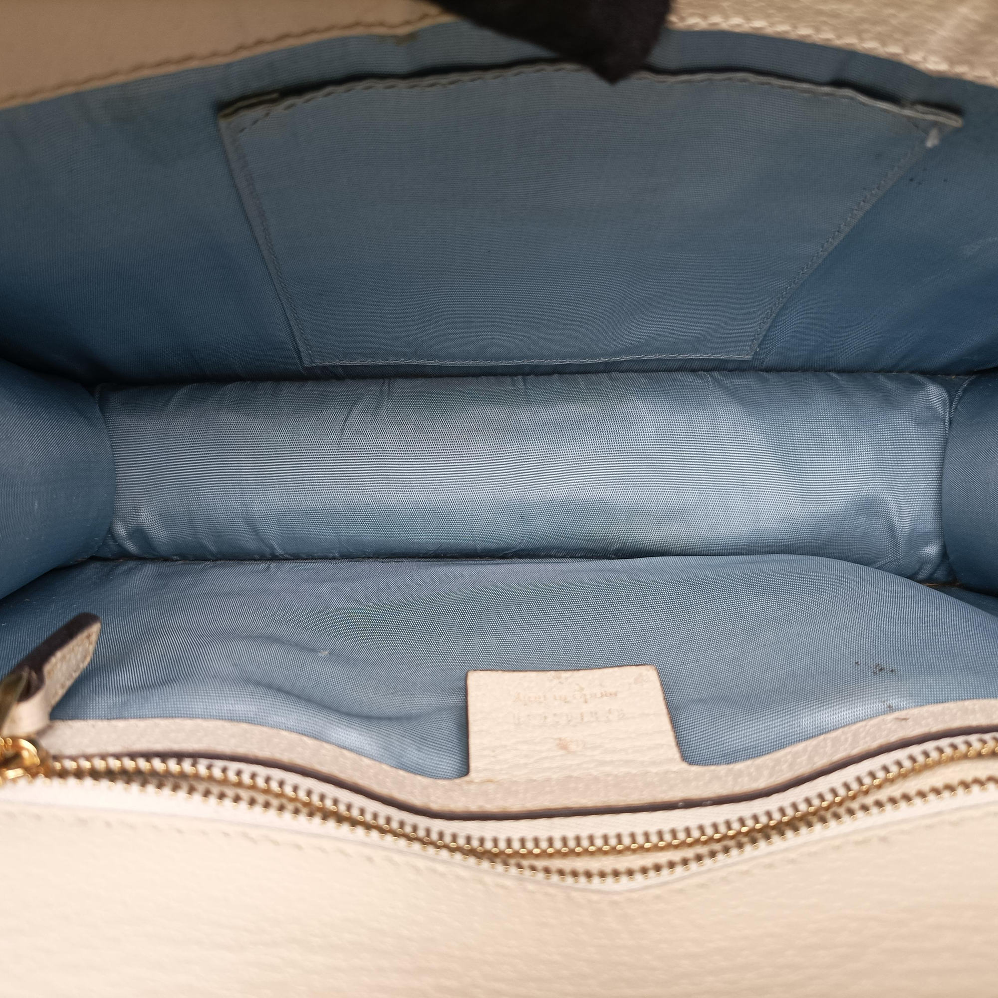 Secondhand Gucci Sylvie Ivory×Navy×Red Leather 524405 shoulderbag | stylenewstar