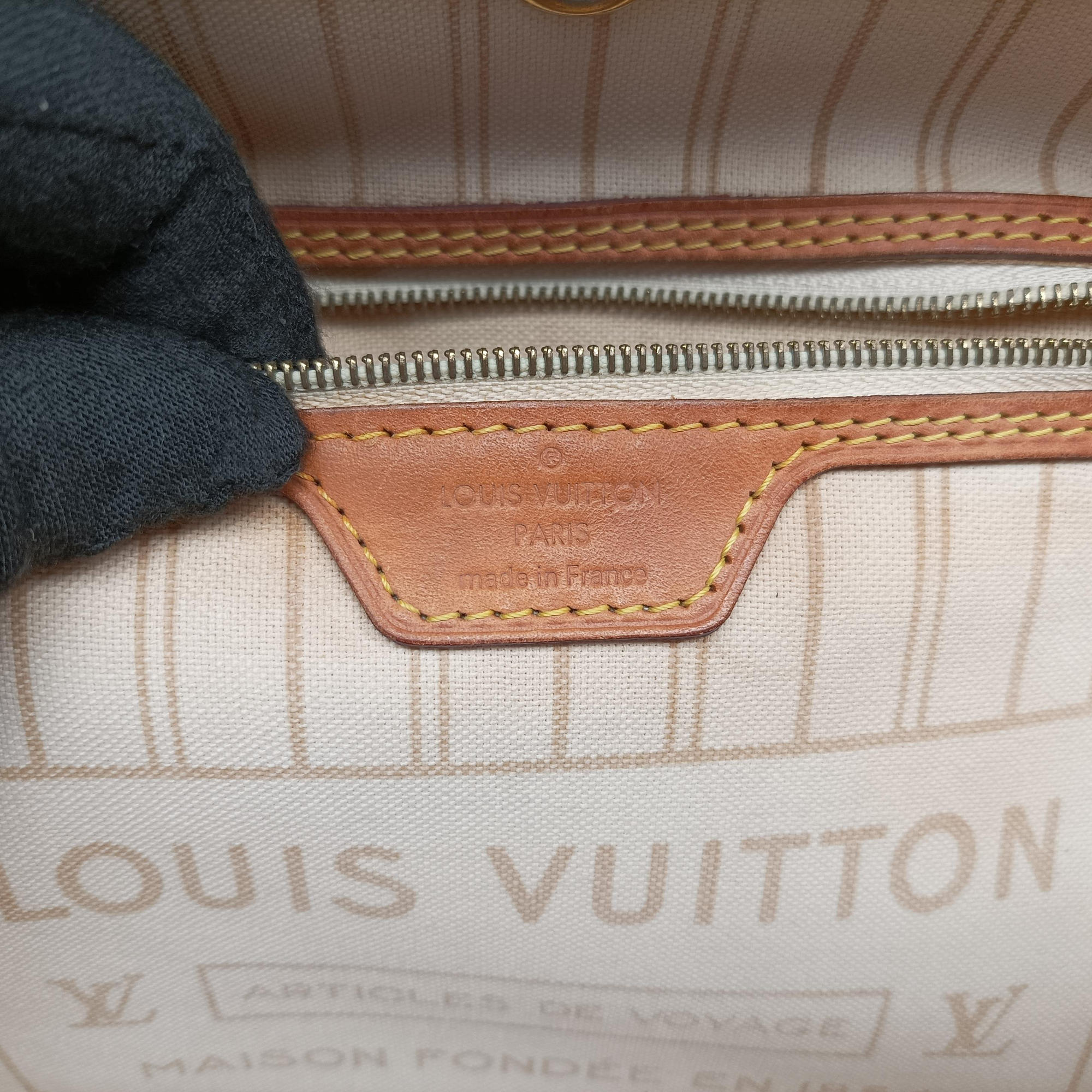 Vintage Louis Vuitton Neverfull MM Azur Damier Canvas N51107 shoulderbag | stylenewstar