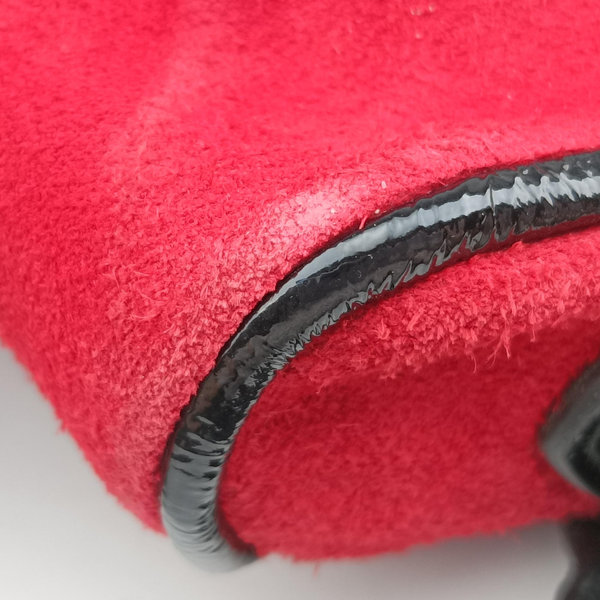 Pre-owned Gucci OPHIDIA Black×red suede×Patent Leather 517350 shoulderbag | stylenewstar