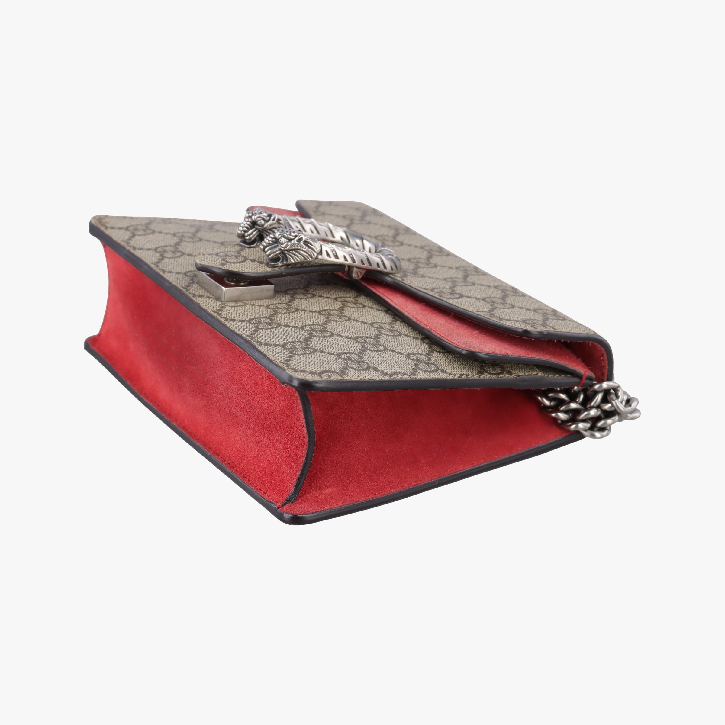 Pre-owned Gucci Dionysus beige×red PVC coated canvas × suede 421970 shoulderbag | stylenewstar