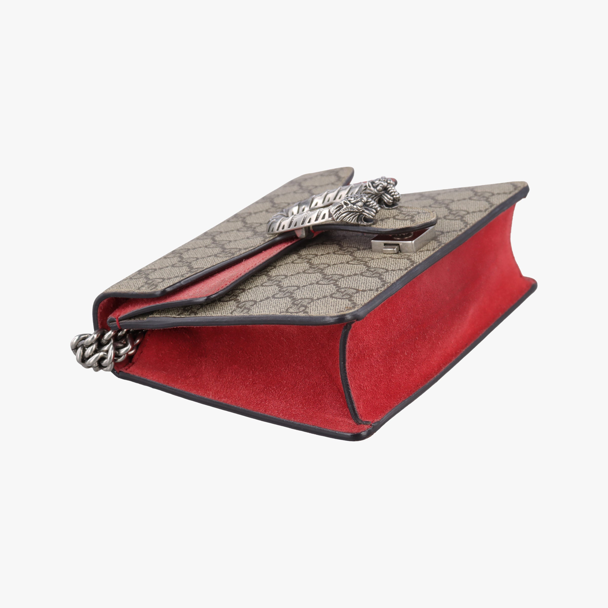 Pre-owned Gucci Dionysus beige×red PVC coated canvas × suede 421970 shoulderbag | stylenewstar