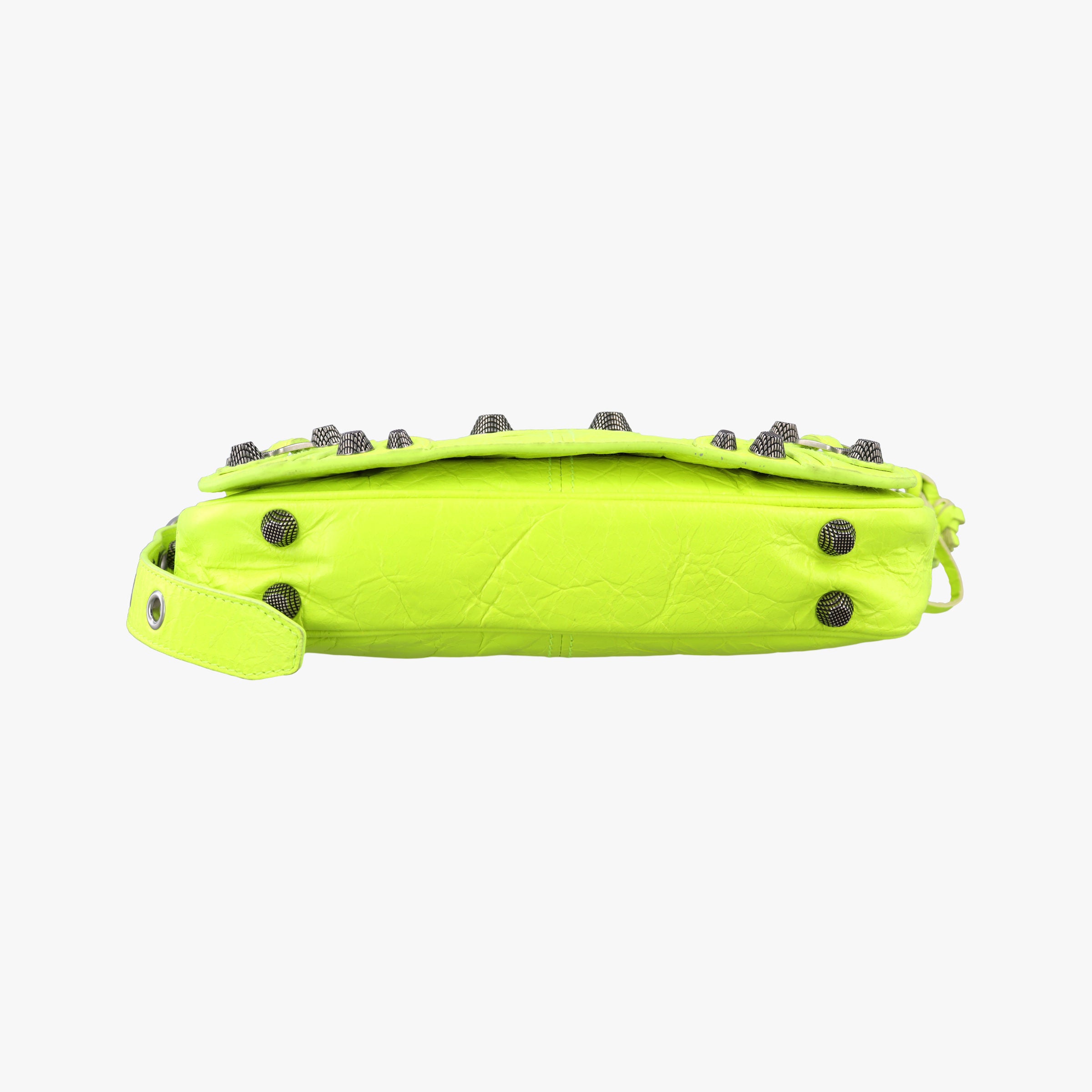 Secondhand Balenciaga Le Cagole Neon Yellow  lambskin  shoulderbag | stylenewstar