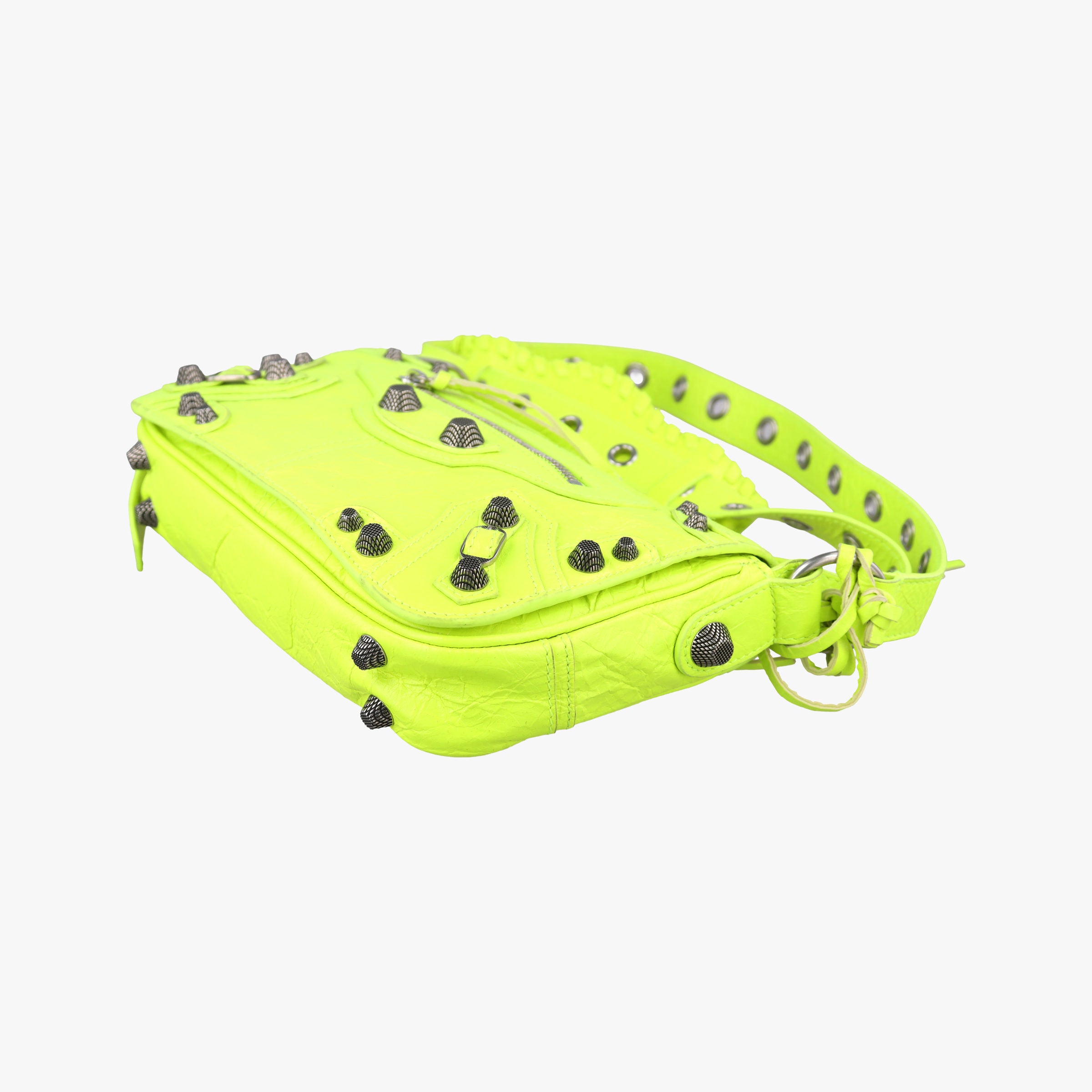 Secondhand Balenciaga Le Cagole Neon Yellow  lambskin  shoulderbag | stylenewstar