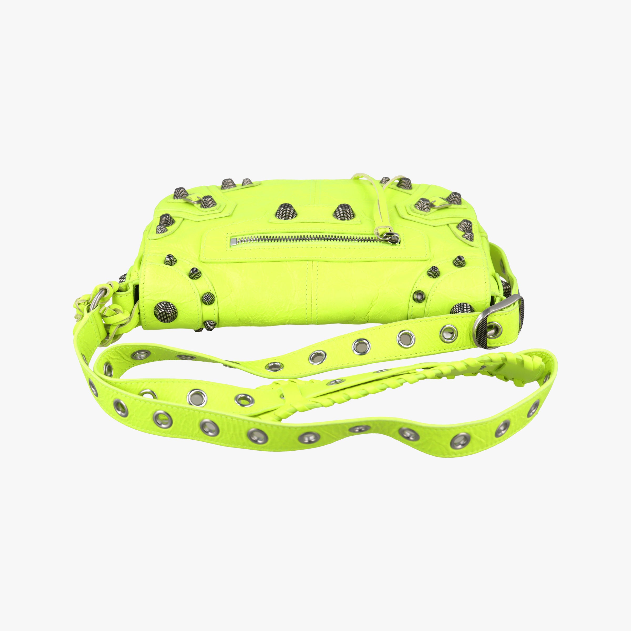 Secondhand Balenciaga Le Cagole Neon Yellow  lambskin  shoulderbag | stylenewstar