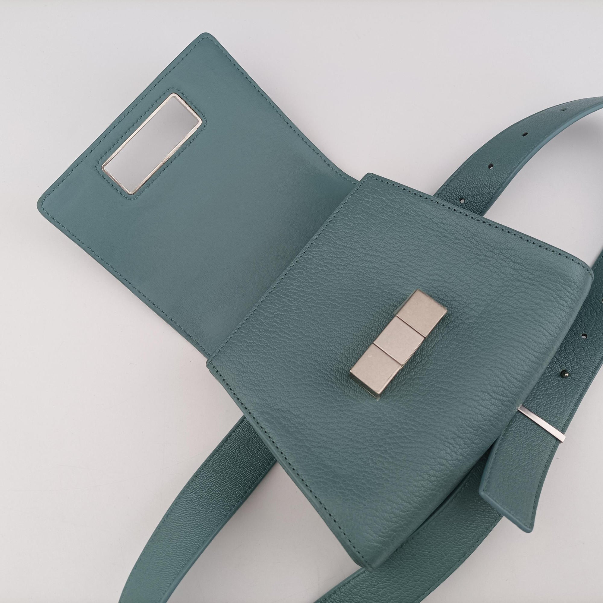 Vintage Bottega Veneta Geometric Belt Storm Leather  bum bag/waist bag | stylenewstar