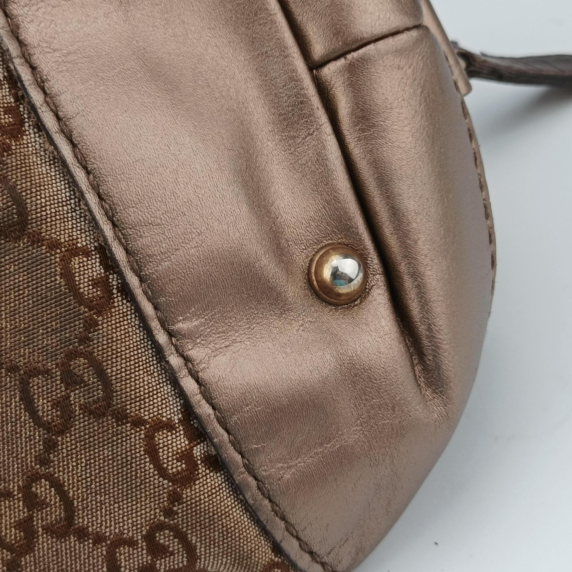 Secondhand Gucci Heart Bit charm Golden×Brown canvas×leather 269955 handbag | stylenewstar