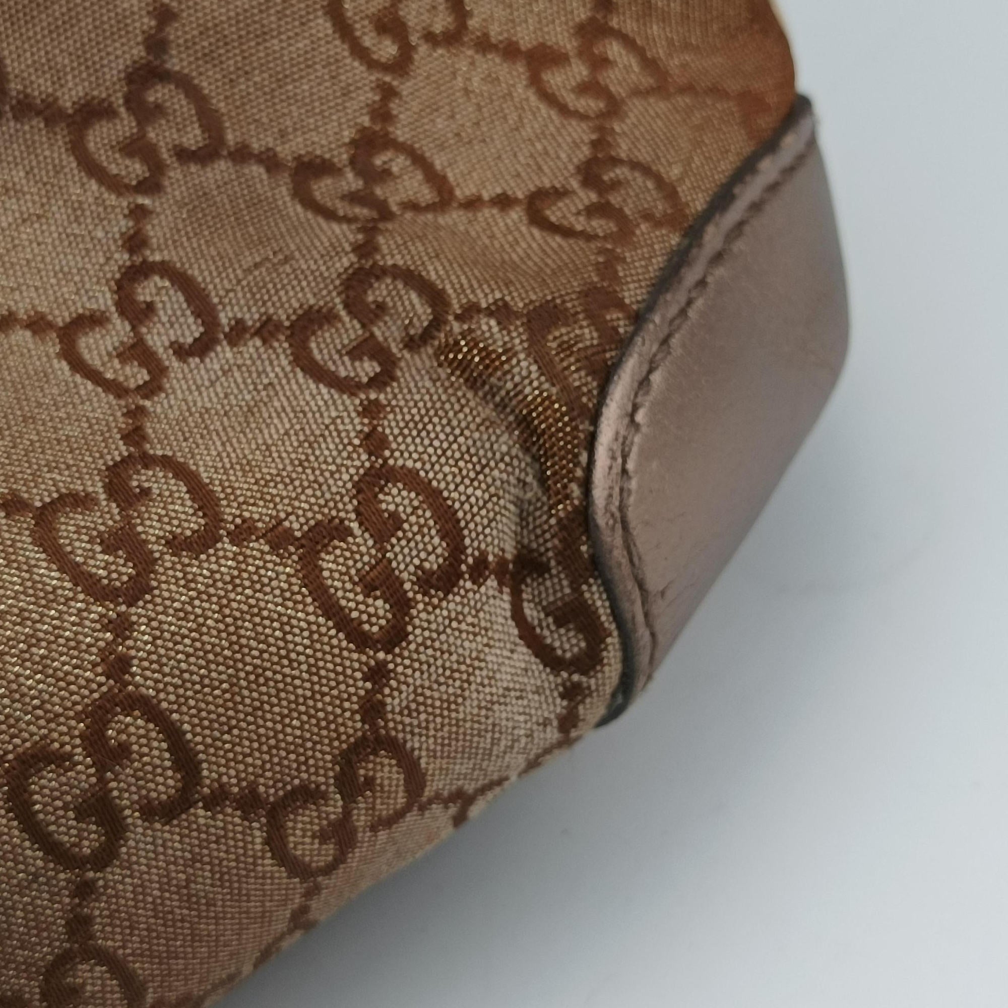 Secondhand Gucci Heart Bit charm Golden×Brown canvas×leather 269955 handbag | stylenewstar