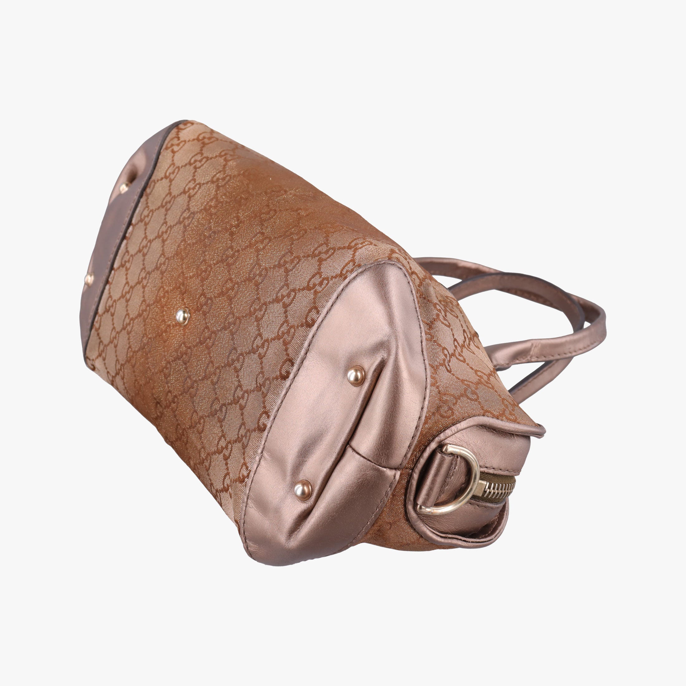 Secondhand Gucci Heart Bit charm Golden×Brown canvas×leather 269955 handbag | stylenewstar