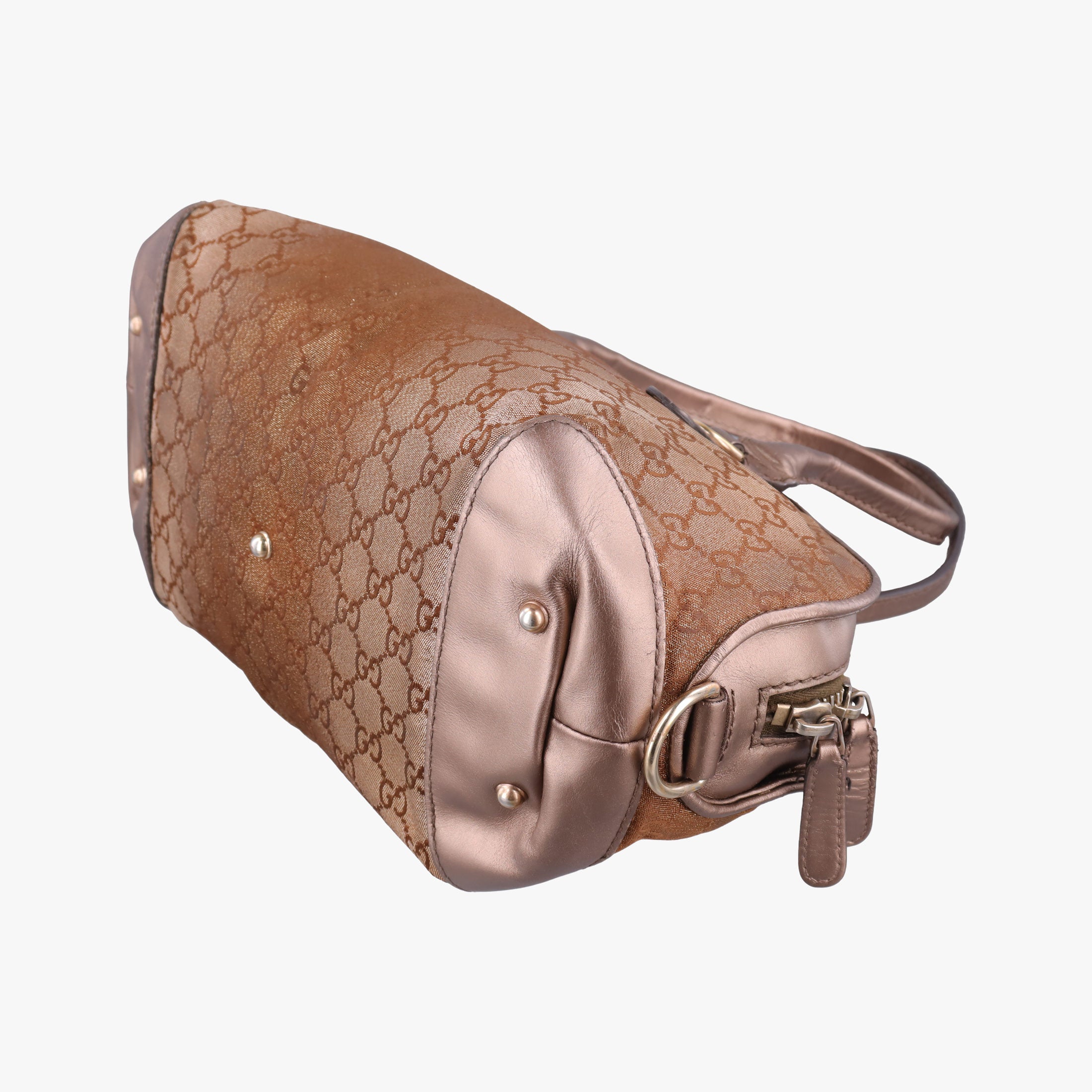 Secondhand Gucci Heart Bit charm Golden×Brown canvas×leather 269955 handbag | stylenewstar