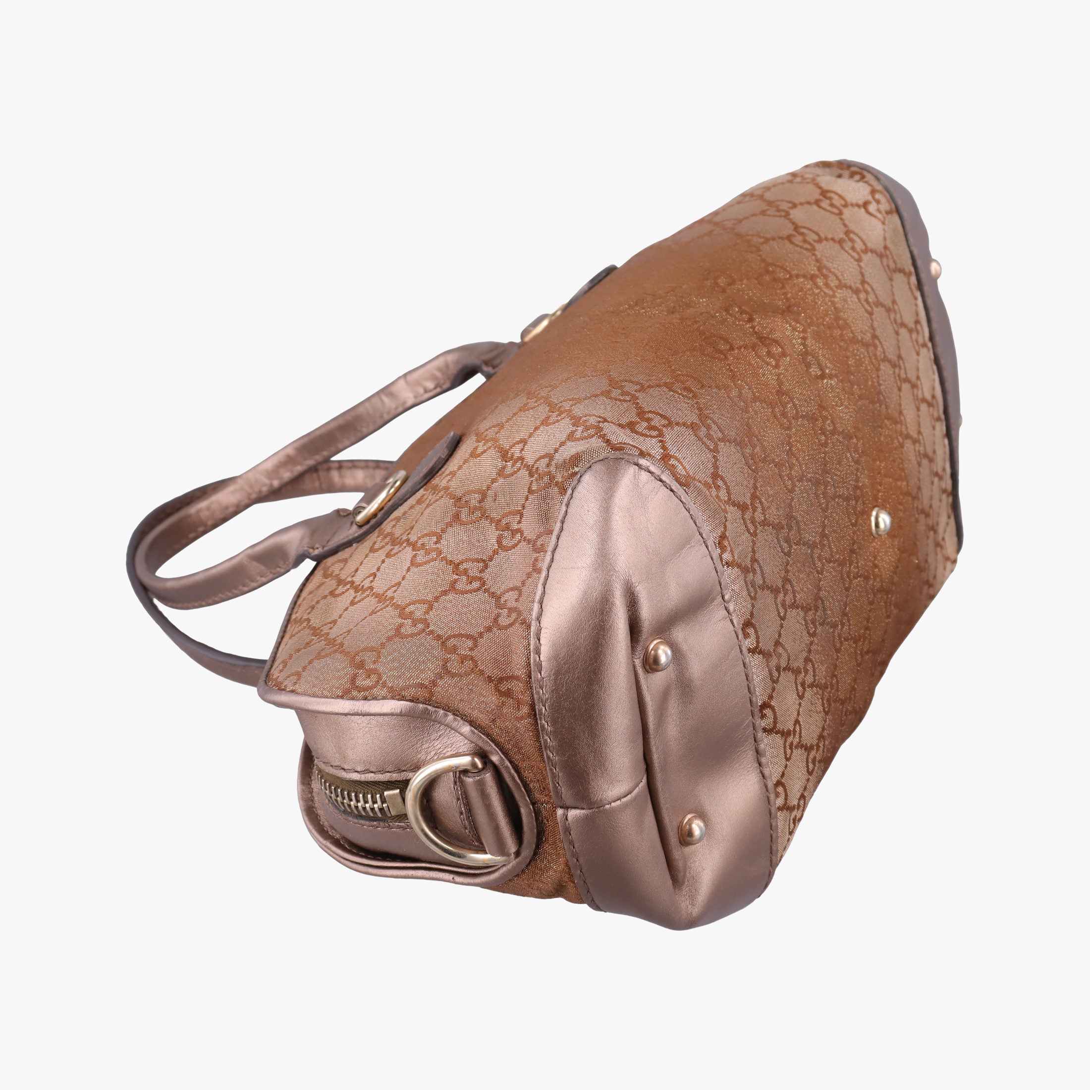 Secondhand Gucci Heart Bit charm Golden×Brown canvas×leather 269955 handbag | stylenewstar