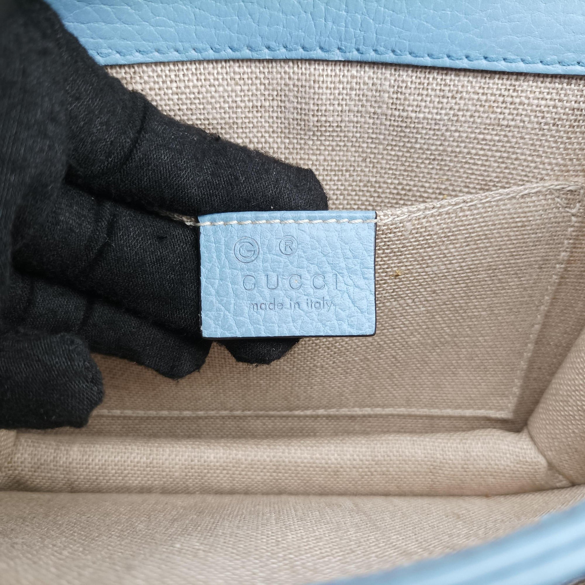 Pre-owned Gucci Interlocking G Blue Leather 510304 shoulderbag | stylenewstar