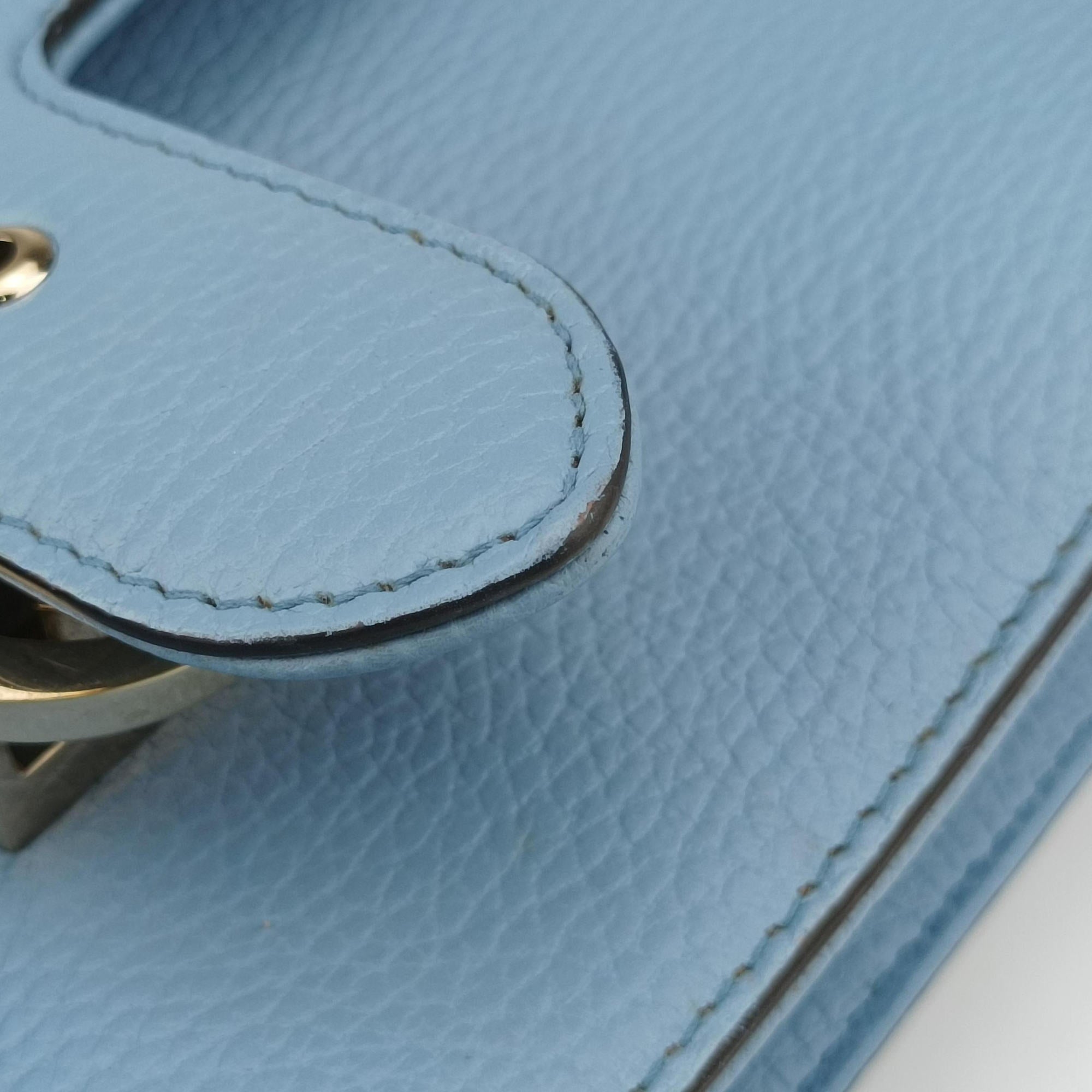 Pre-owned Gucci Interlocking G Blue Leather 510304 shoulderbag | stylenewstar
