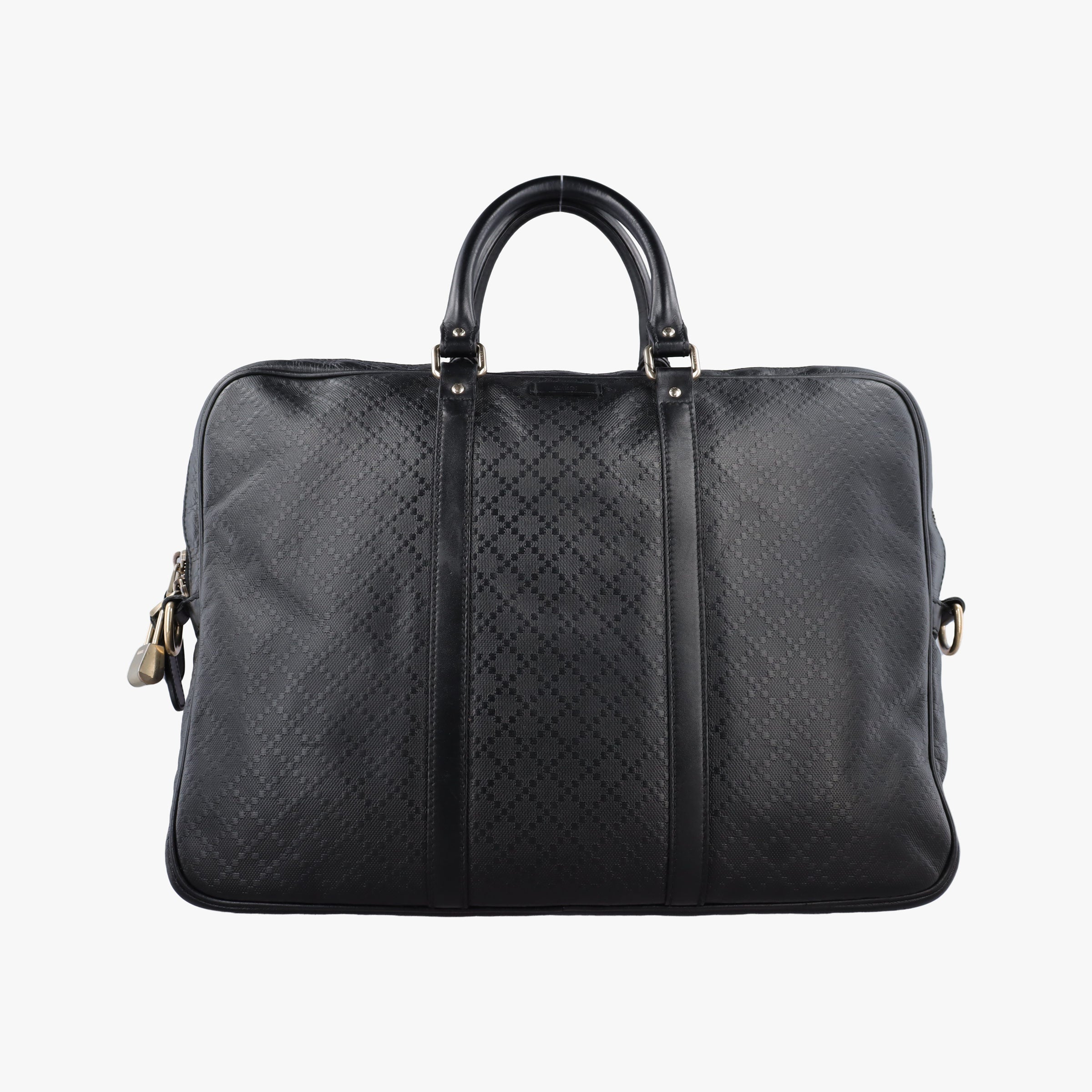 Pre-owned Gucci Diamante Black Leather 208463 handbag | stylenewstar