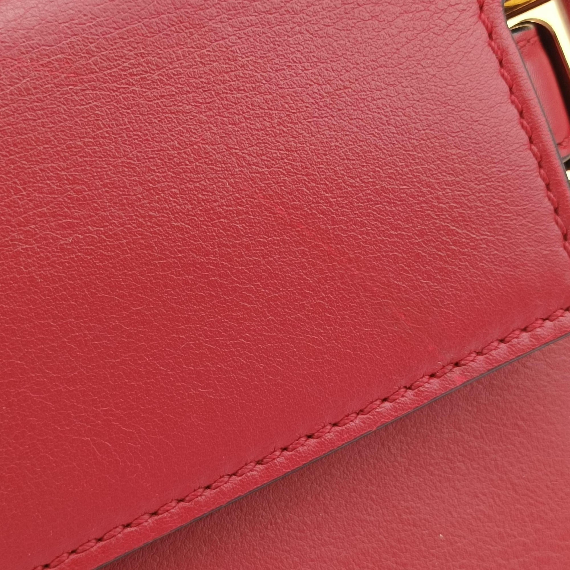 Pre-owned Valentino My Rockstud Red Leather  shoulderbag | stylenewstar