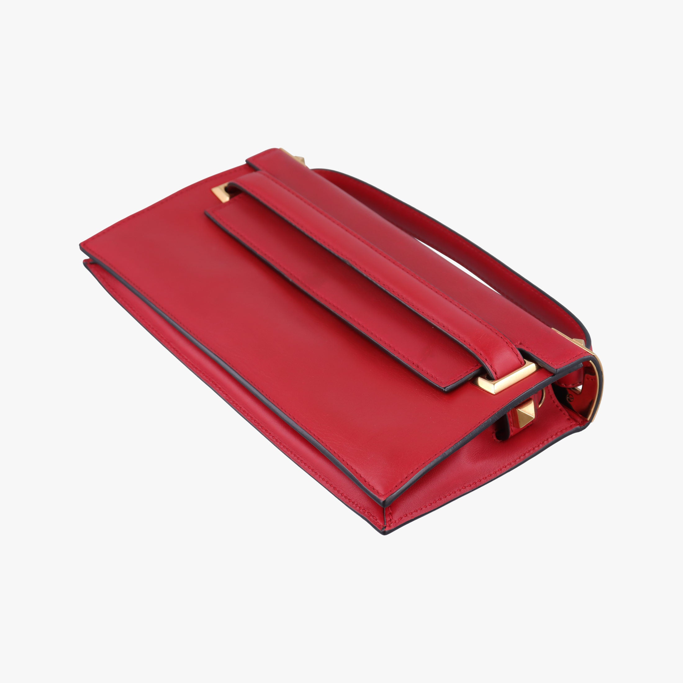 Pre-owned Valentino My Rockstud Red Leather  shoulderbag | stylenewstar