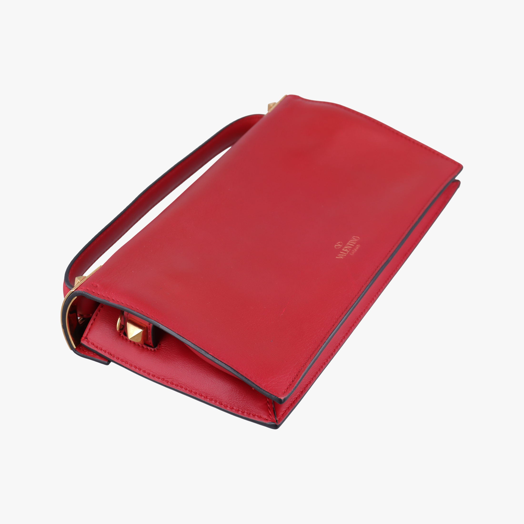 Pre-owned Valentino My Rockstud Red Leather  shoulderbag | stylenewstar