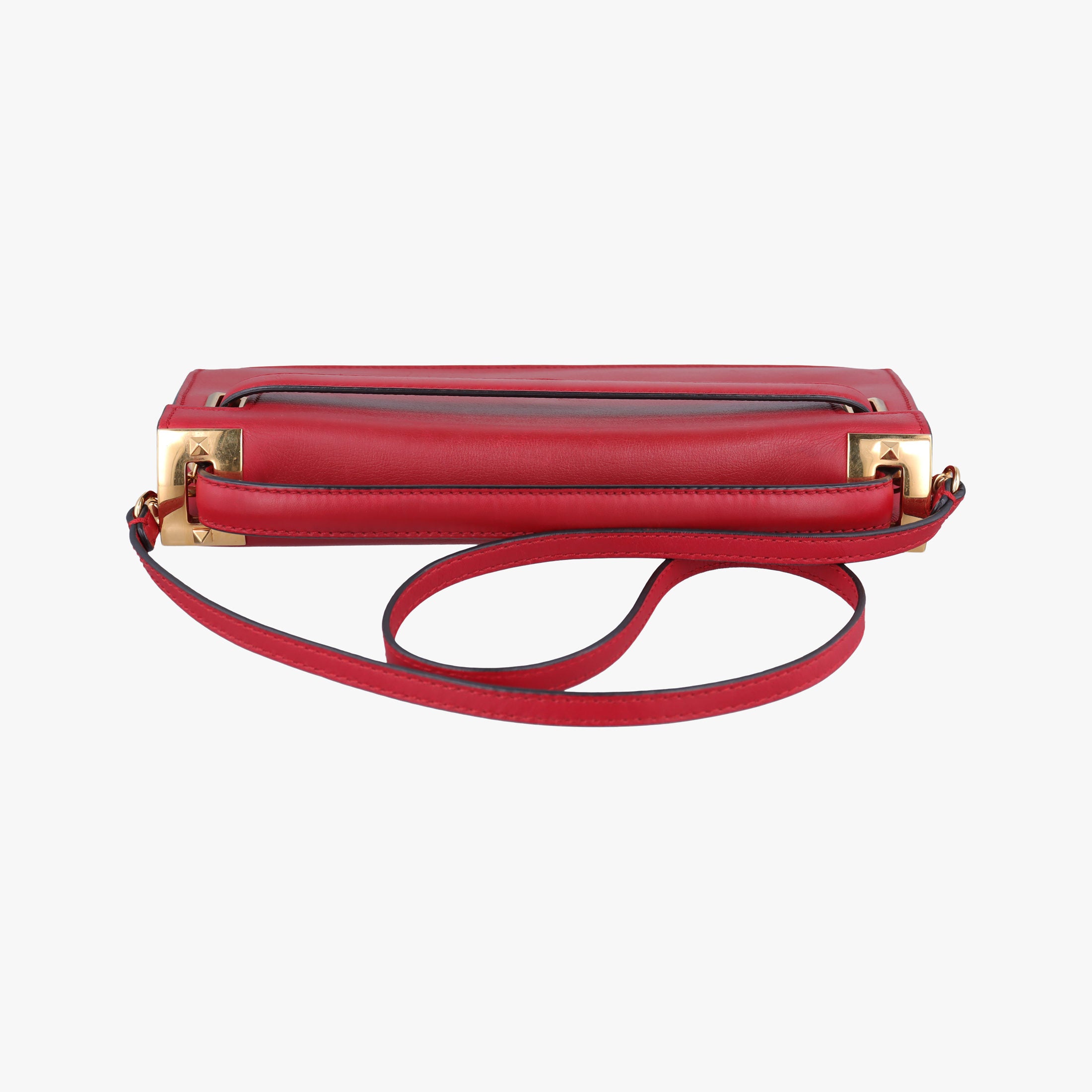 Pre-owned Valentino My Rockstud Red Leather  shoulderbag | stylenewstar