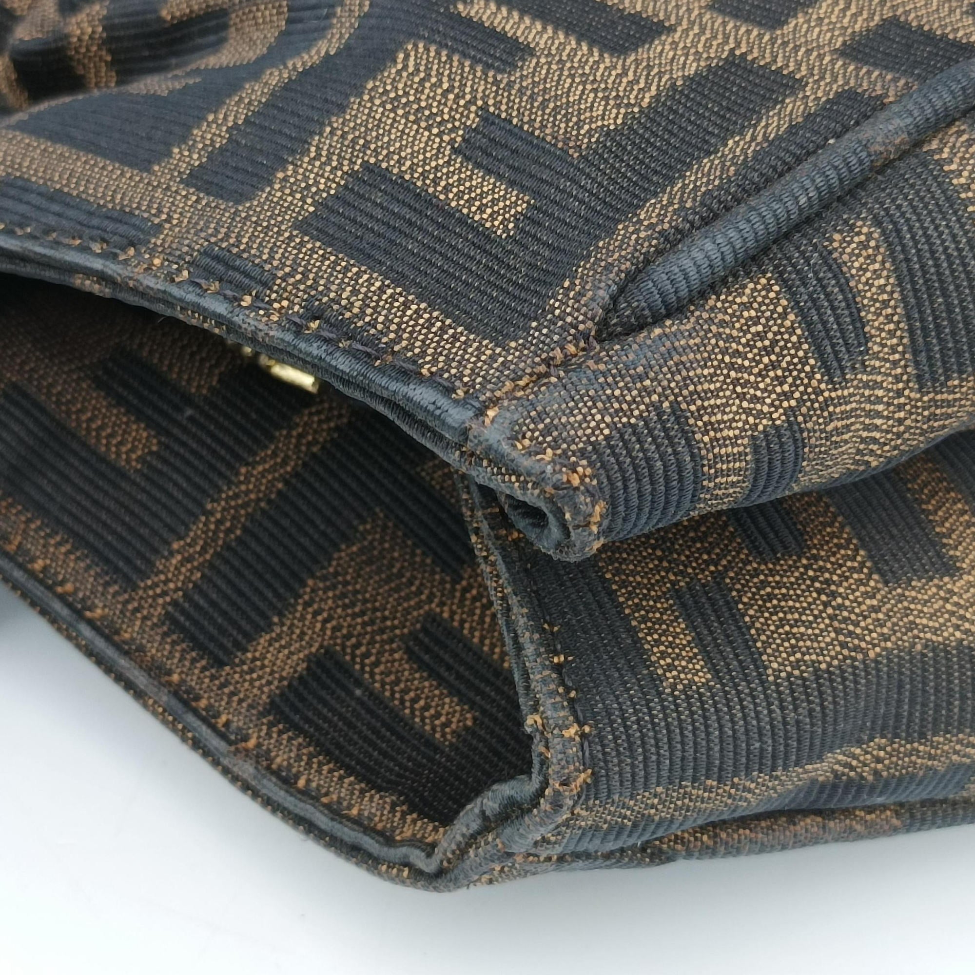 Pre-owned Fendi Mia Brown canvas 8BR616 shoulderbag | stylenewstar