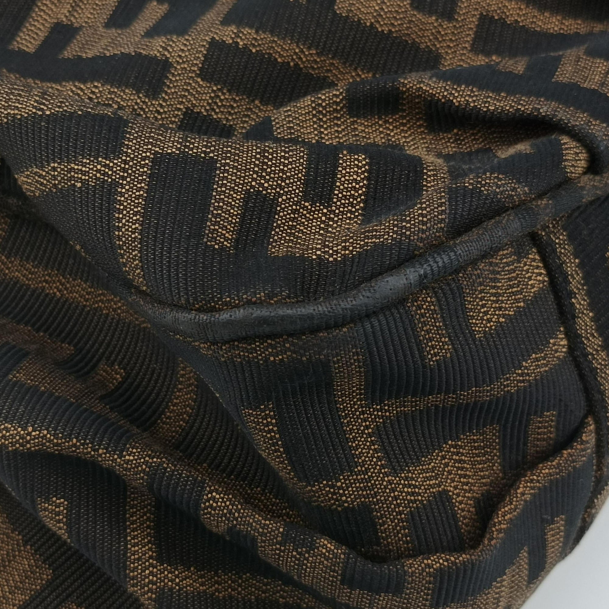 Pre-owned Fendi Mia Brown canvas 8BR616 shoulderbag | stylenewstar
