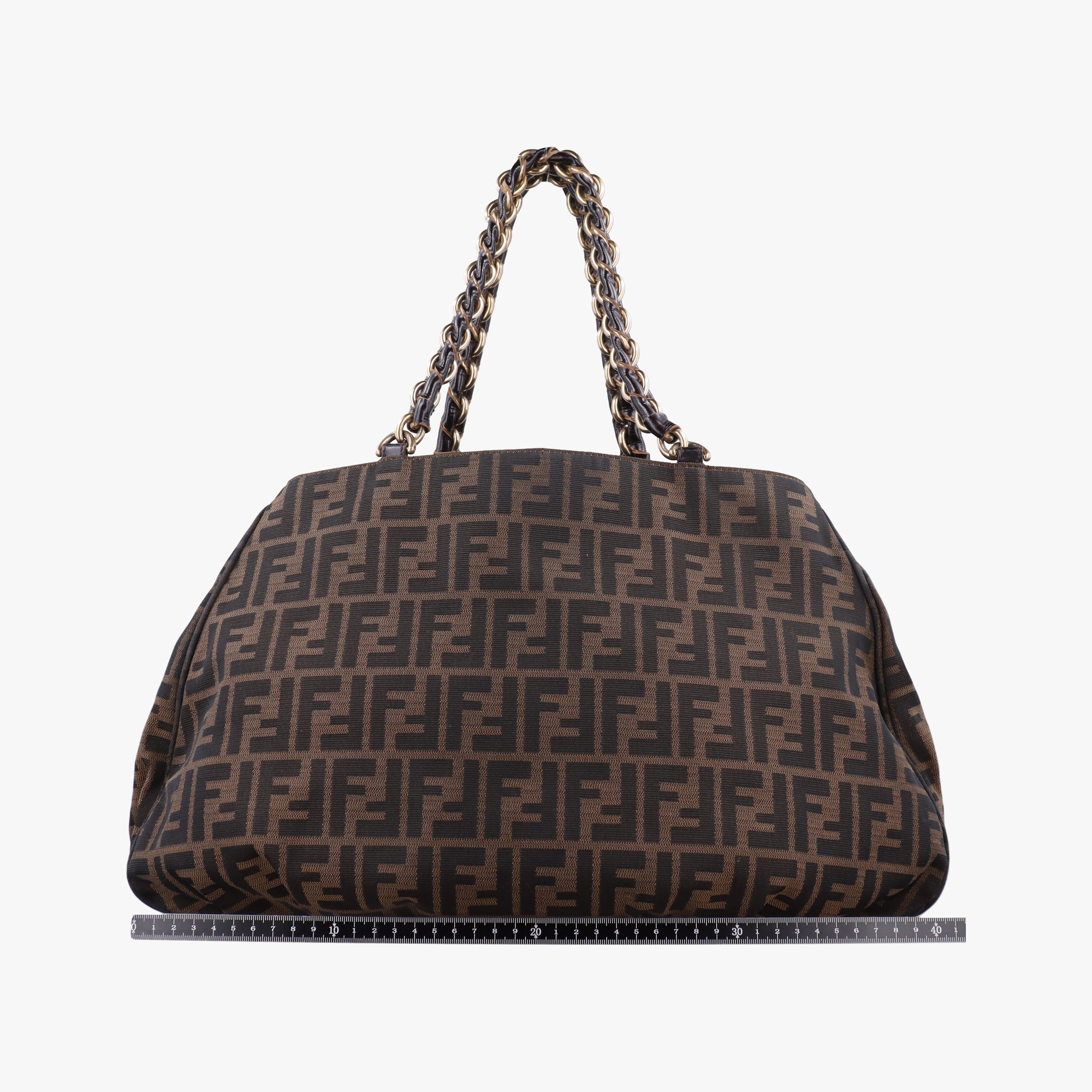 Pre-owned Fendi Mia Brown canvas 8BR616 shoulderbag | stylenewstar