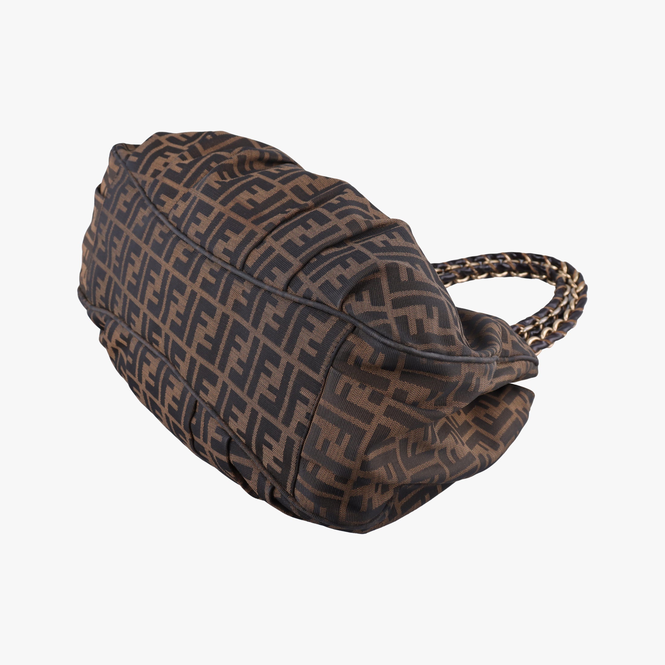 Pre-owned Fendi Mia Brown canvas 8BR616 shoulderbag | stylenewstar
