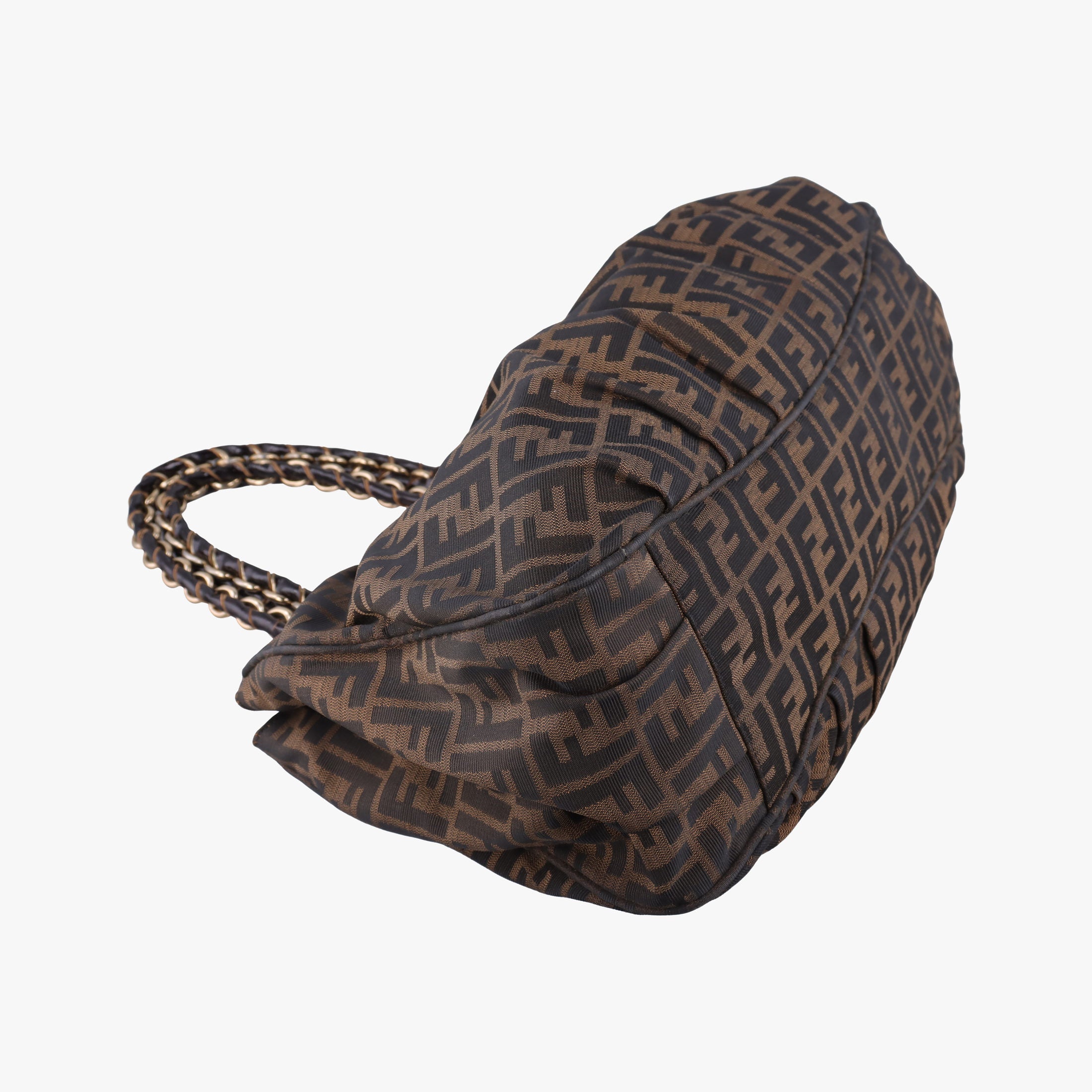 Pre-owned Fendi Mia Brown canvas 8BR616 shoulderbag | stylenewstar