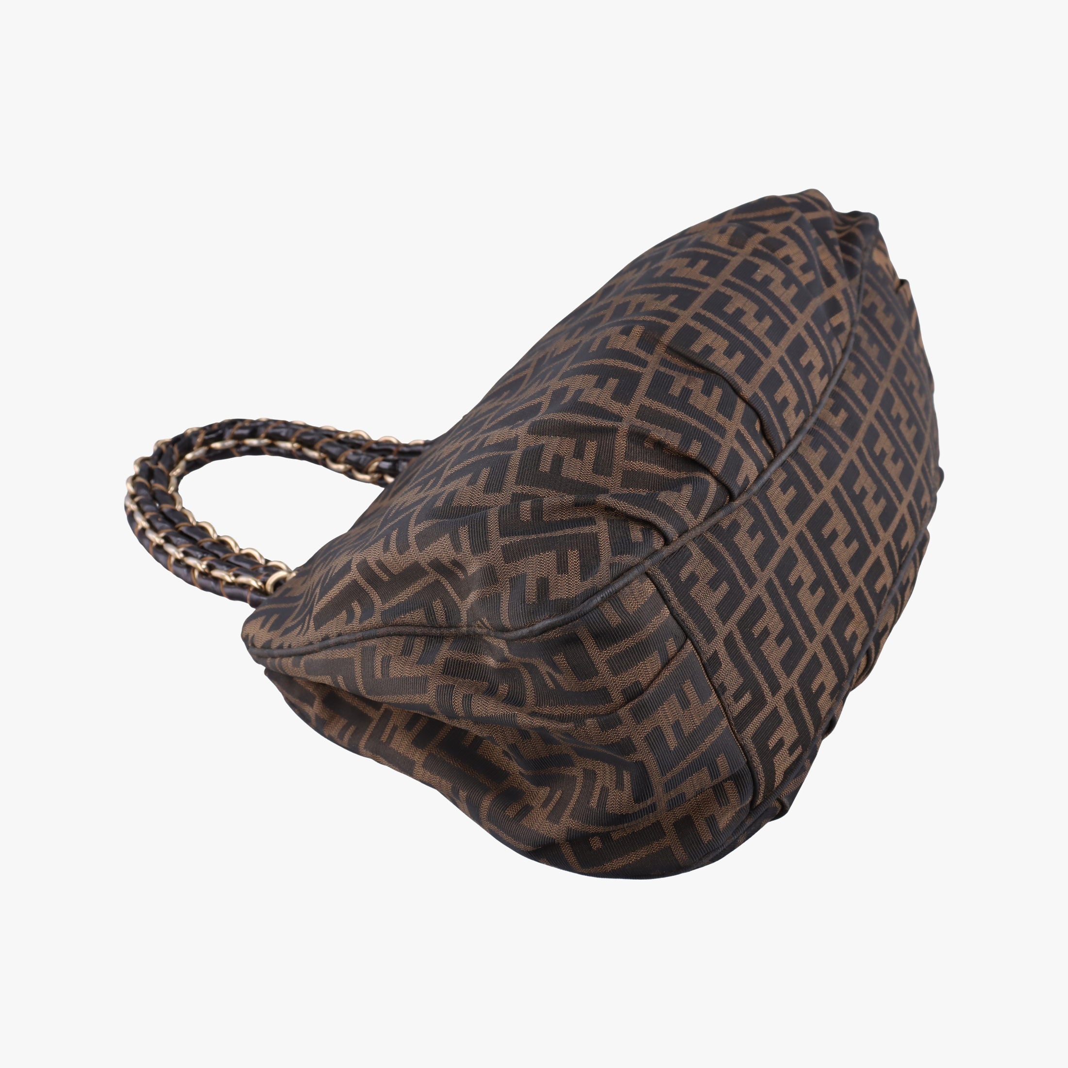 Pre-owned Fendi Mia Brown canvas 8BR616 shoulderbag | stylenewstar