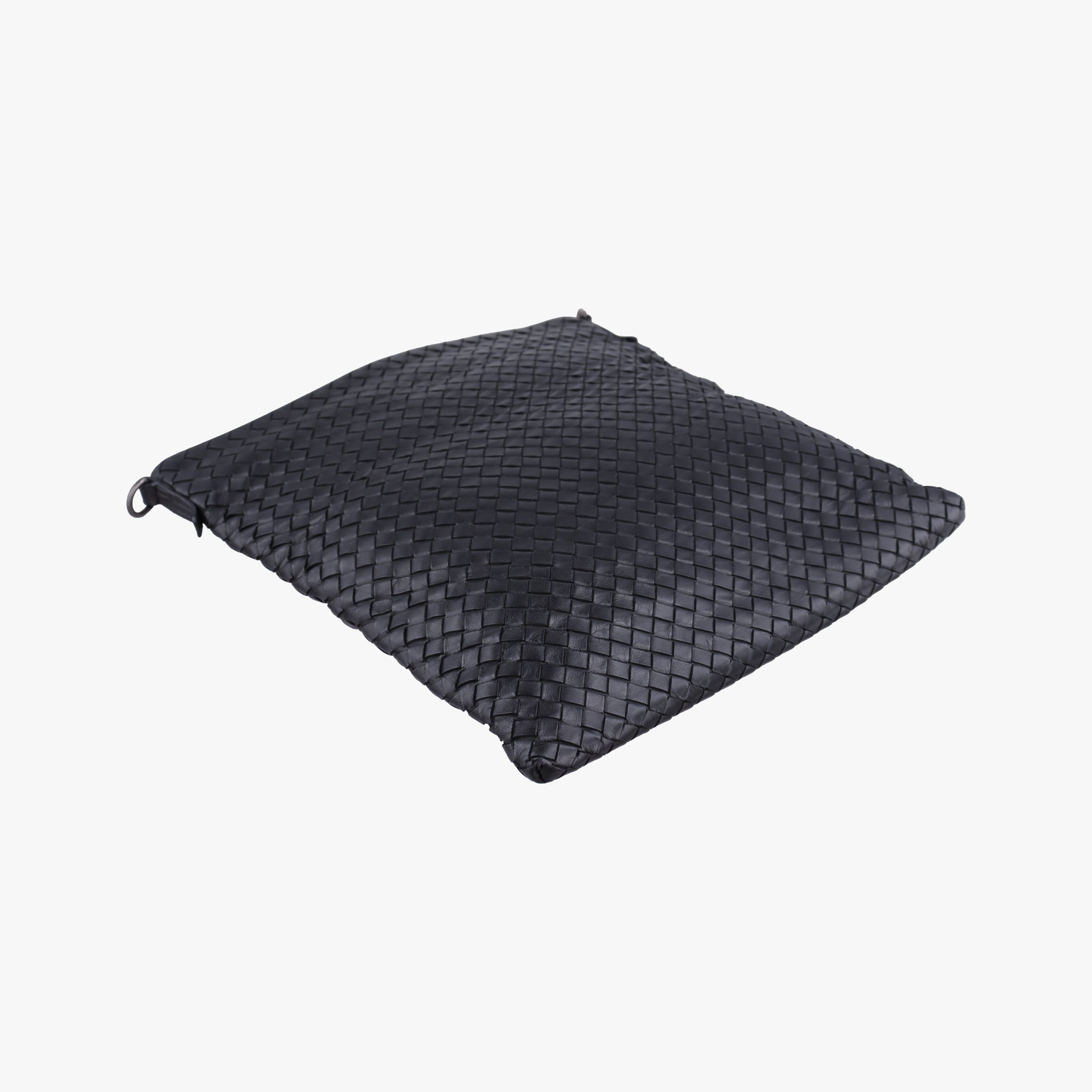 Pre-owned Bottega Veneta Intrecciato Black lambskin  shoulderbag | stylenewstar