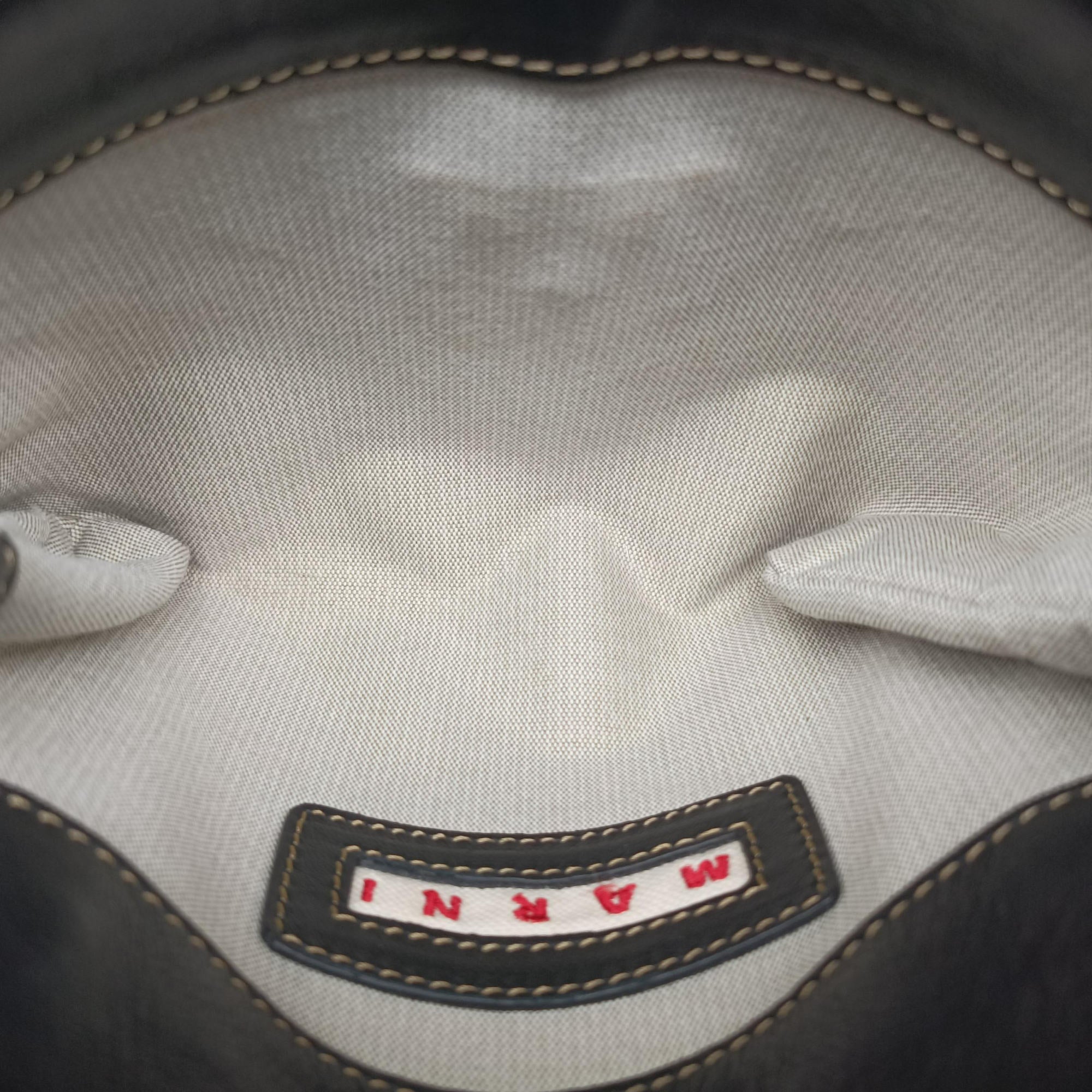 Pre-owned Marni Trunk Black Leather  shoulderbag | stylenewstar