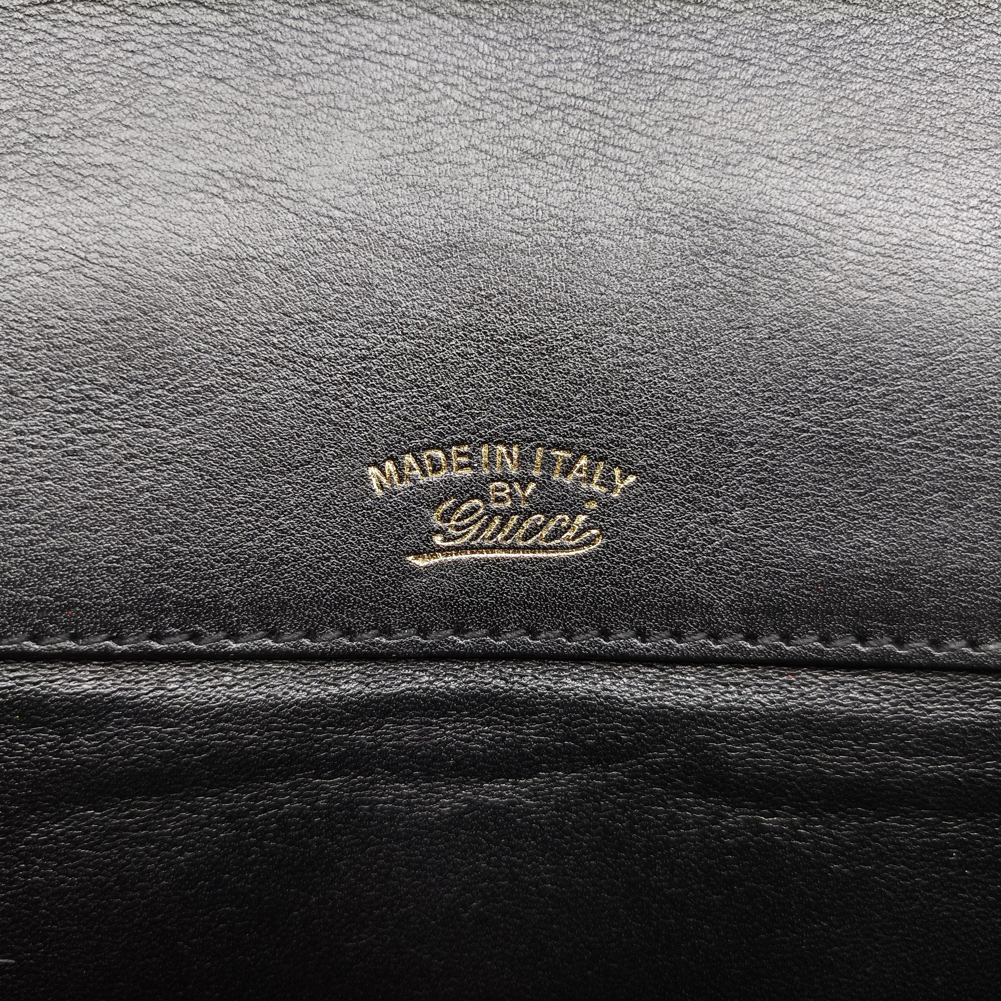 Secondhand Gucci Interlocking 1973 Flap Black Leather 277522 shoulderbag | stylenewstar
