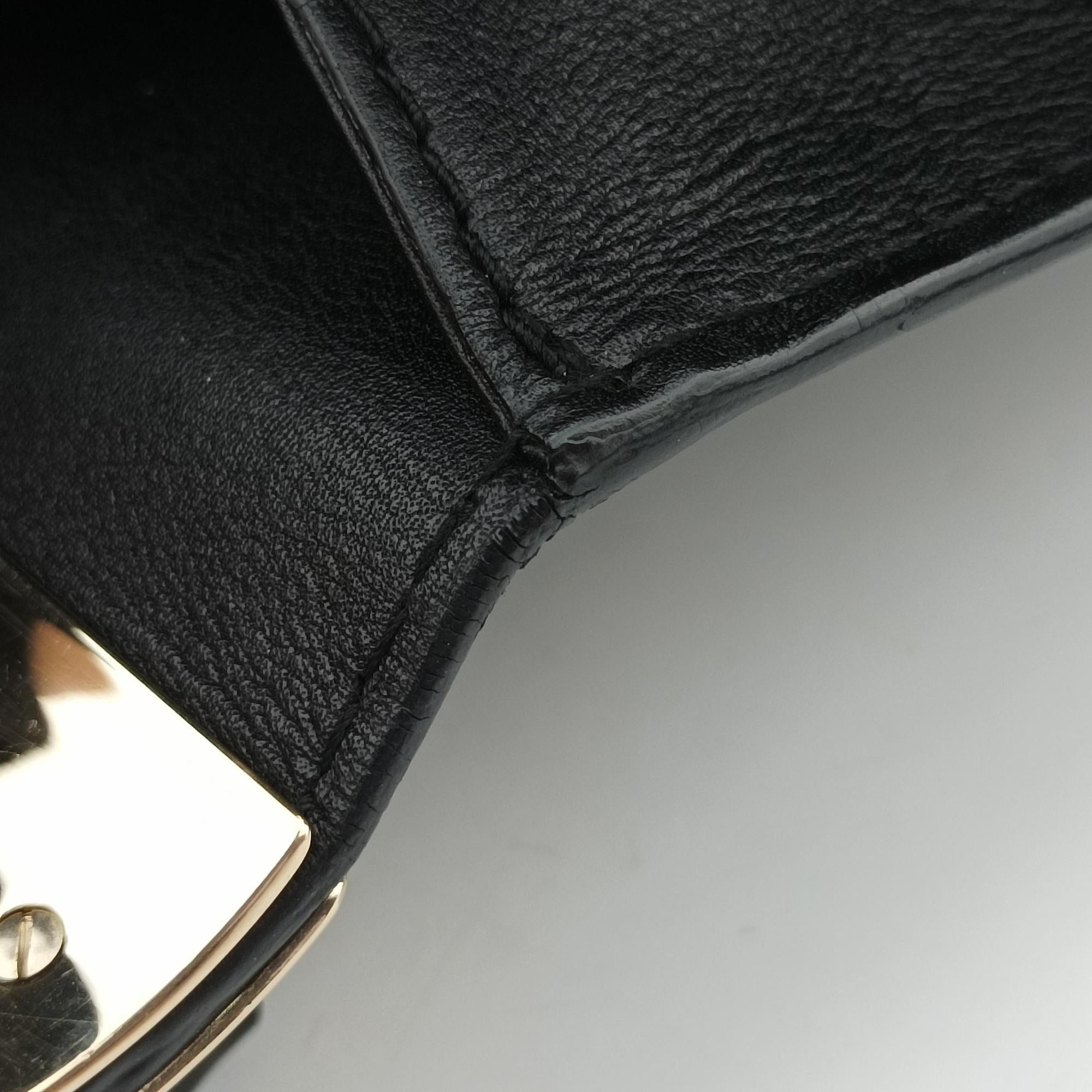 Secondhand Gucci Interlocking 1973 Flap Black Leather 277522 shoulderbag | stylenewstar