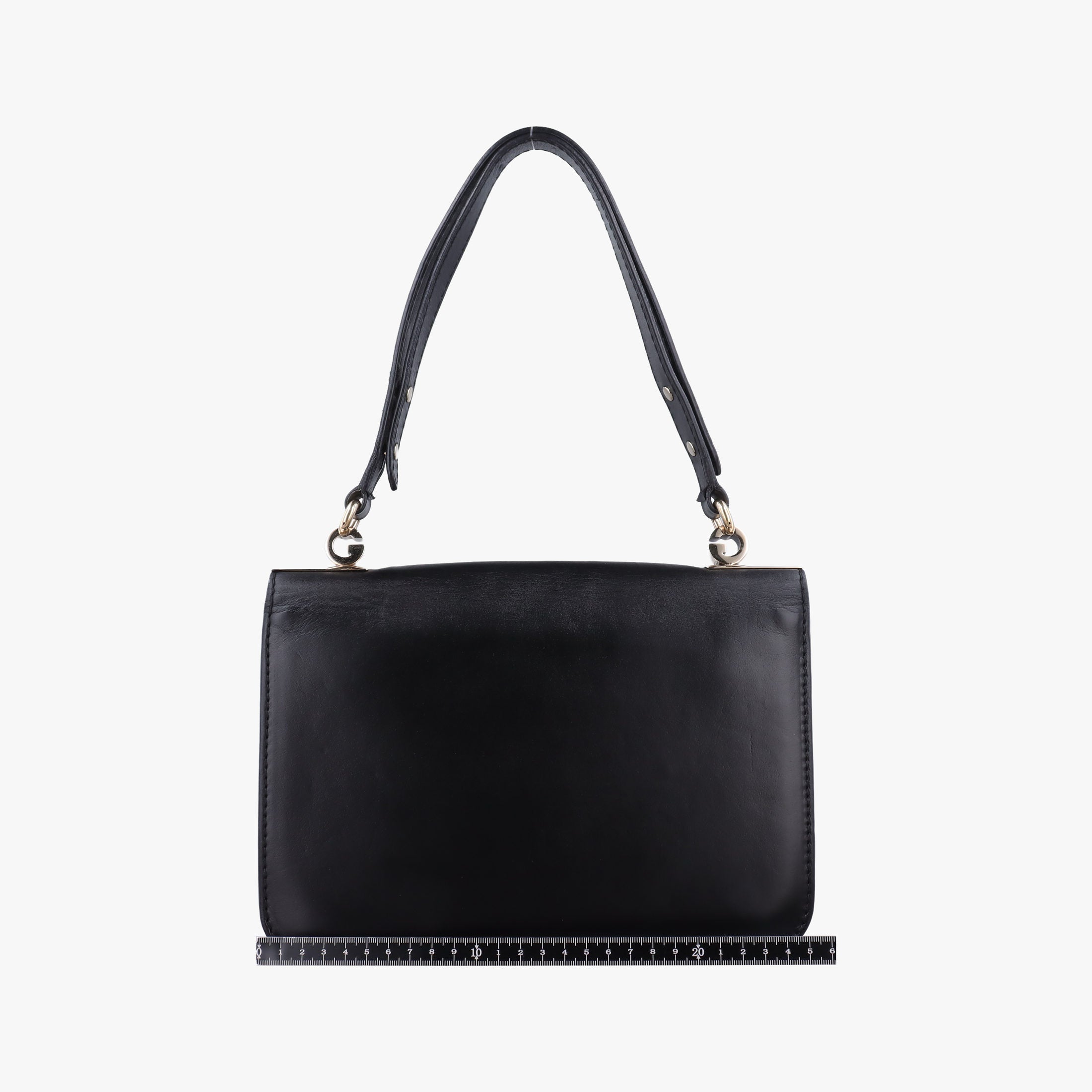 Secondhand Gucci Interlocking 1973 Flap Black Leather 277522 shoulderbag | stylenewstar