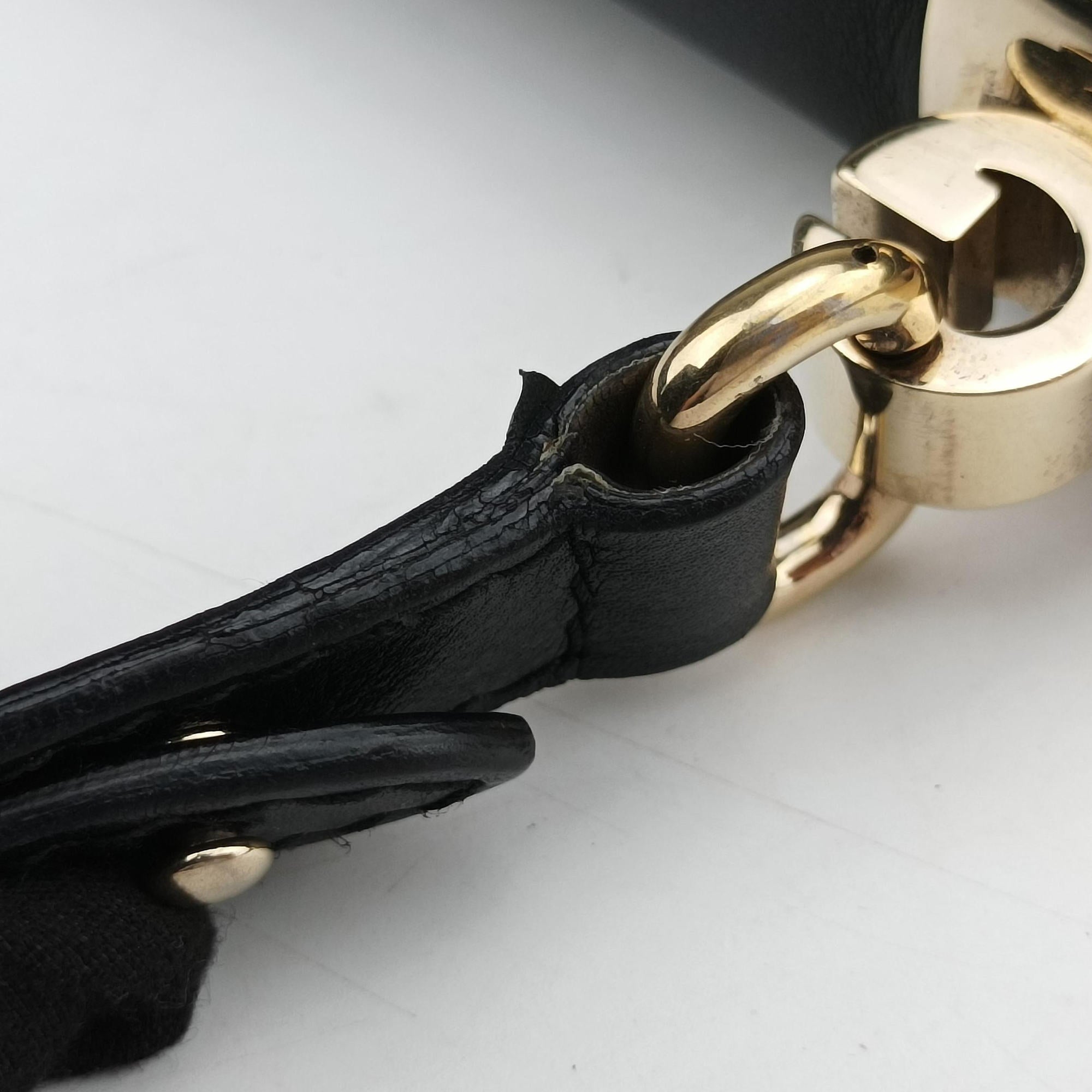 Secondhand Gucci Interlocking 1973 Flap Black Leather 277522 shoulderbag | stylenewstar