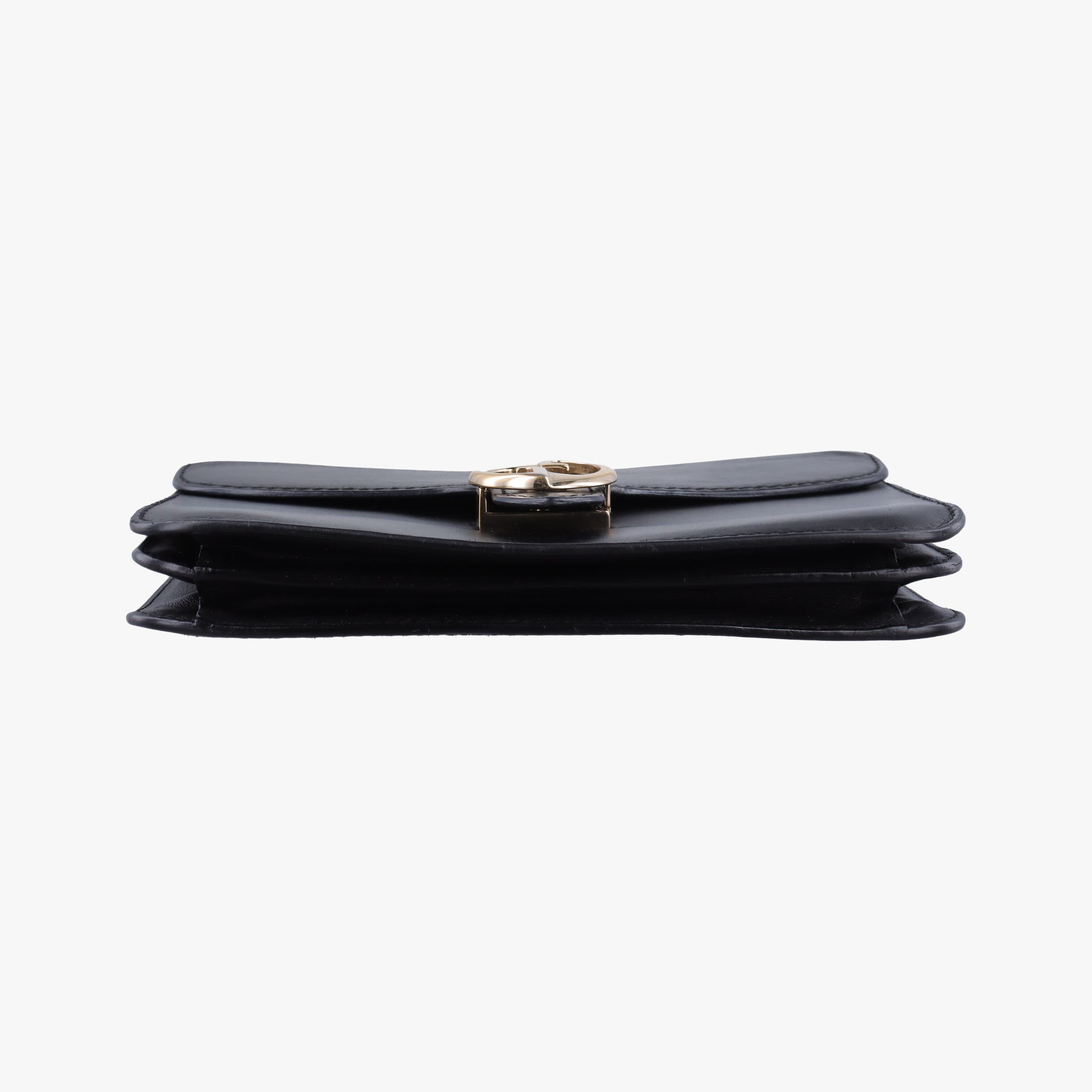 Secondhand Gucci Interlocking 1973 Flap Black Leather 277522 shoulderbag | stylenewstar