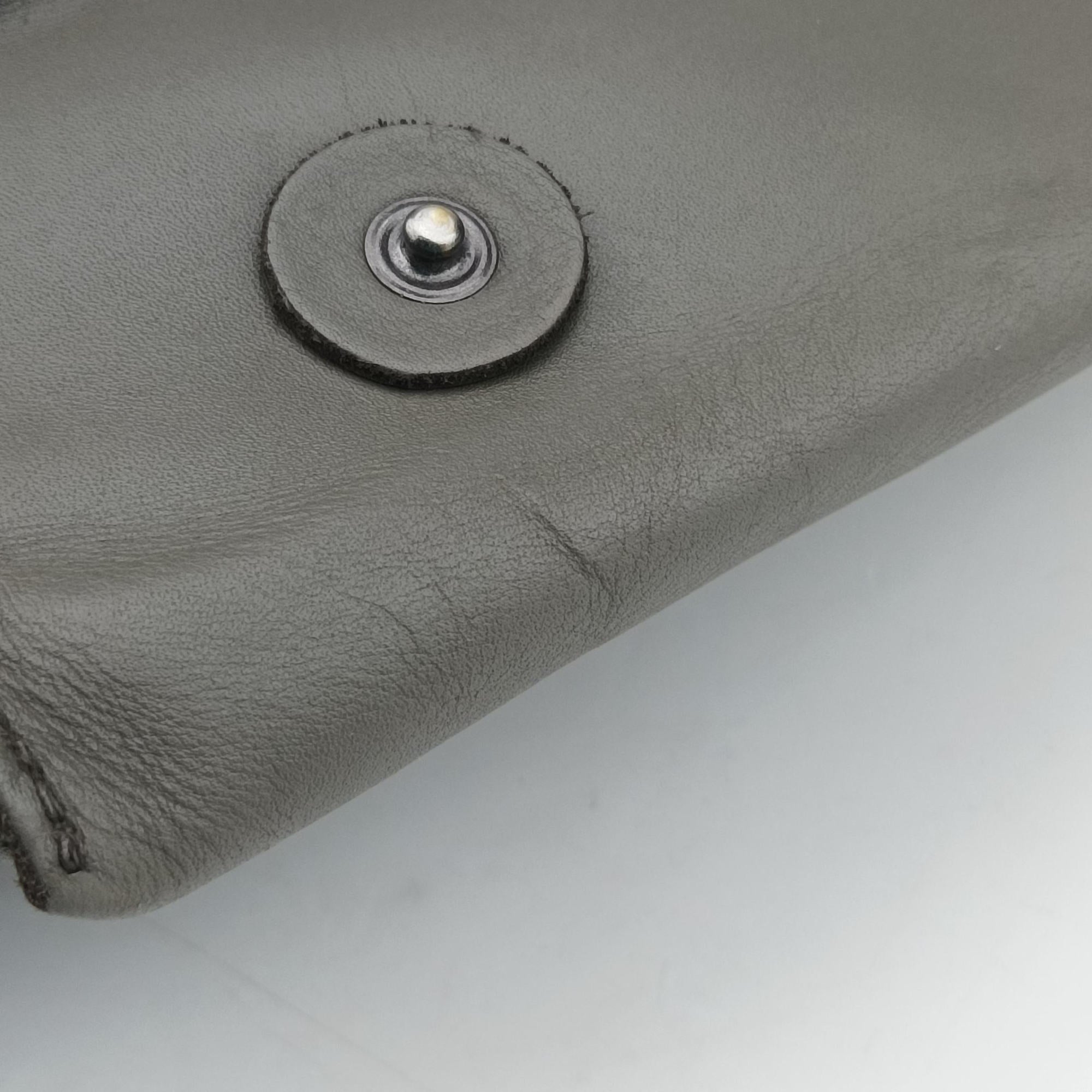 Pre-owned Bottega Veneta Intrecciato Grey lambskin  shoulderbag | stylenewstar