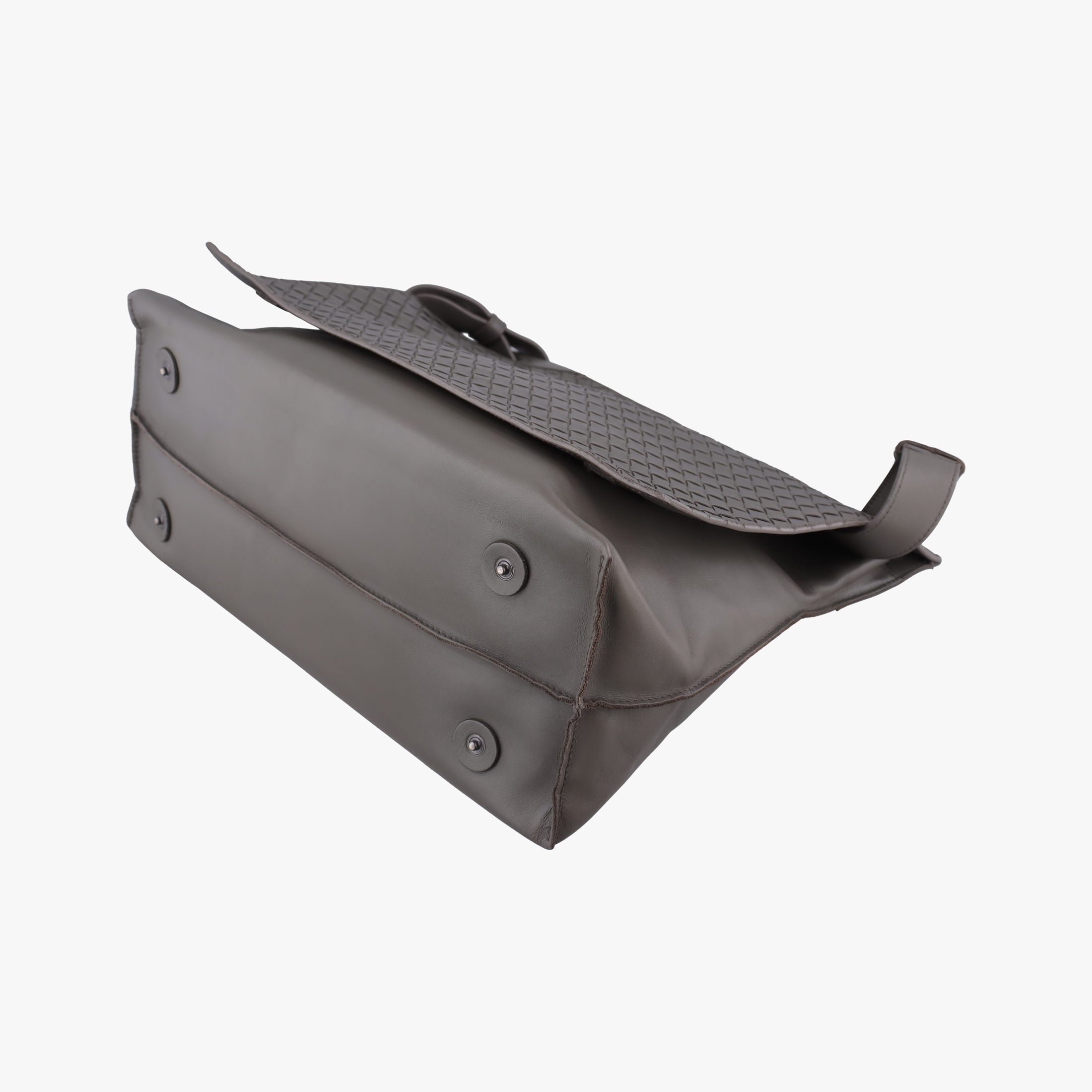 Pre-owned Bottega Veneta Intrecciato Grey lambskin  shoulderbag | stylenewstar