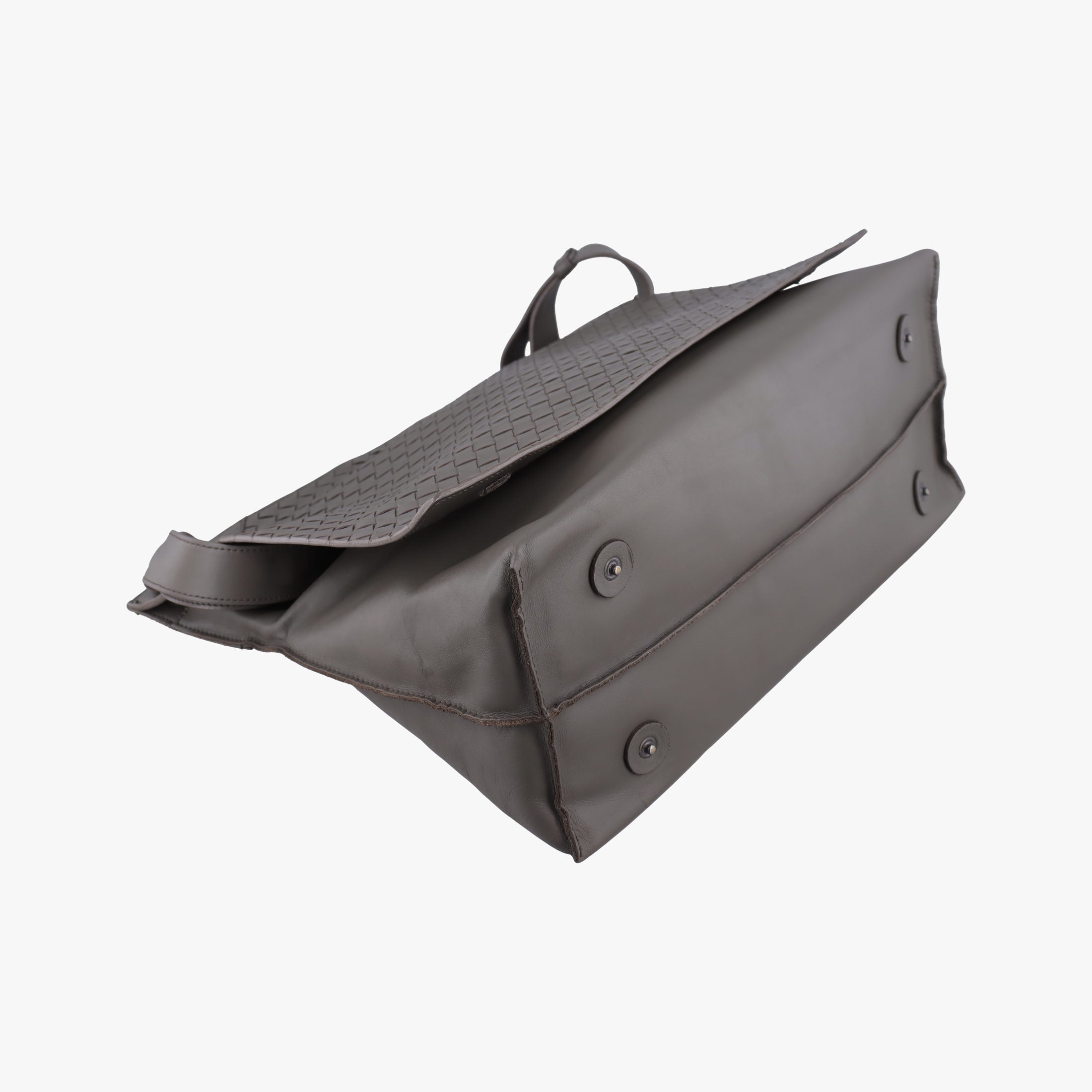 Pre-owned Bottega Veneta Intrecciato Grey lambskin  shoulderbag | stylenewstar