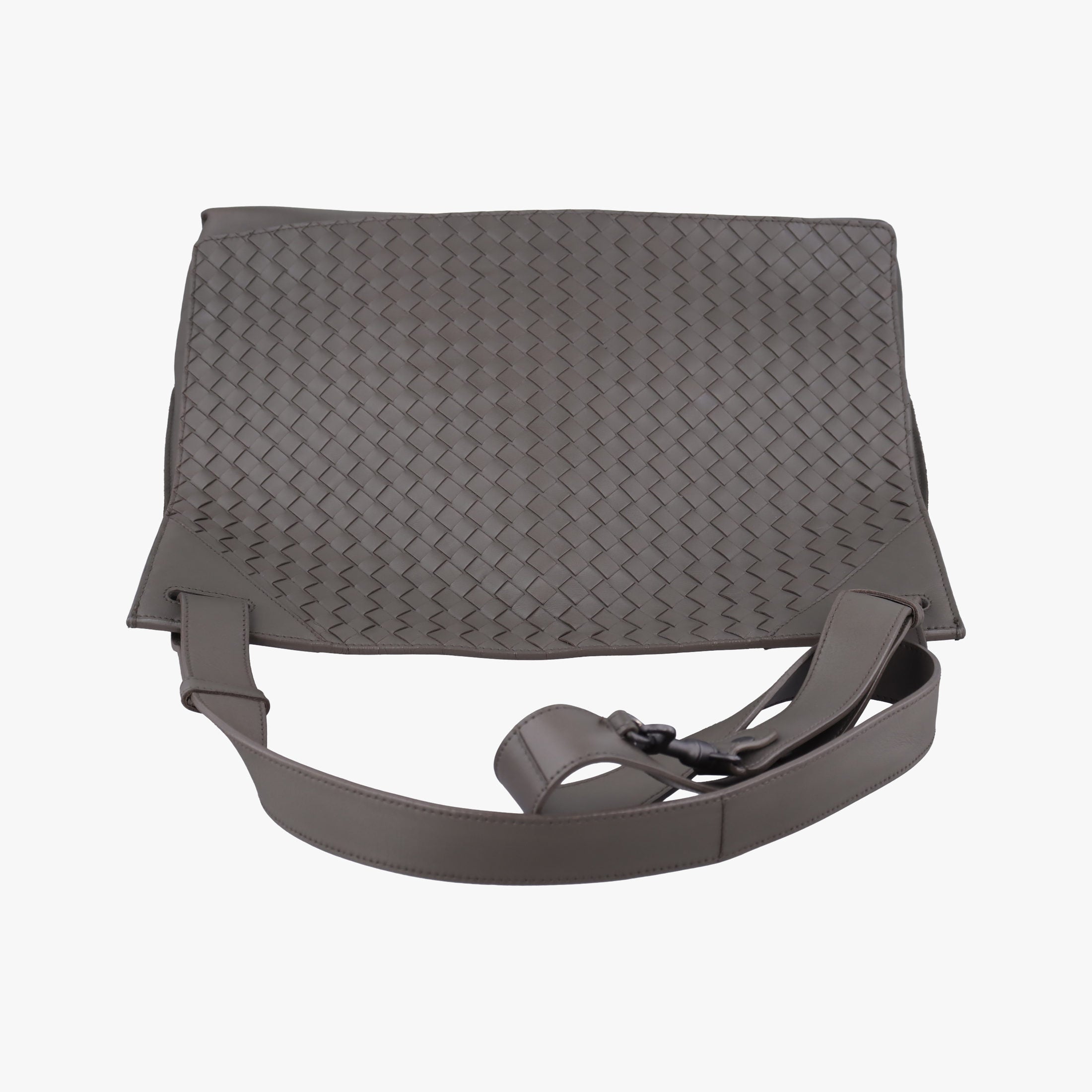 Pre-owned Bottega Veneta Intrecciato Grey lambskin  shoulderbag | stylenewstar