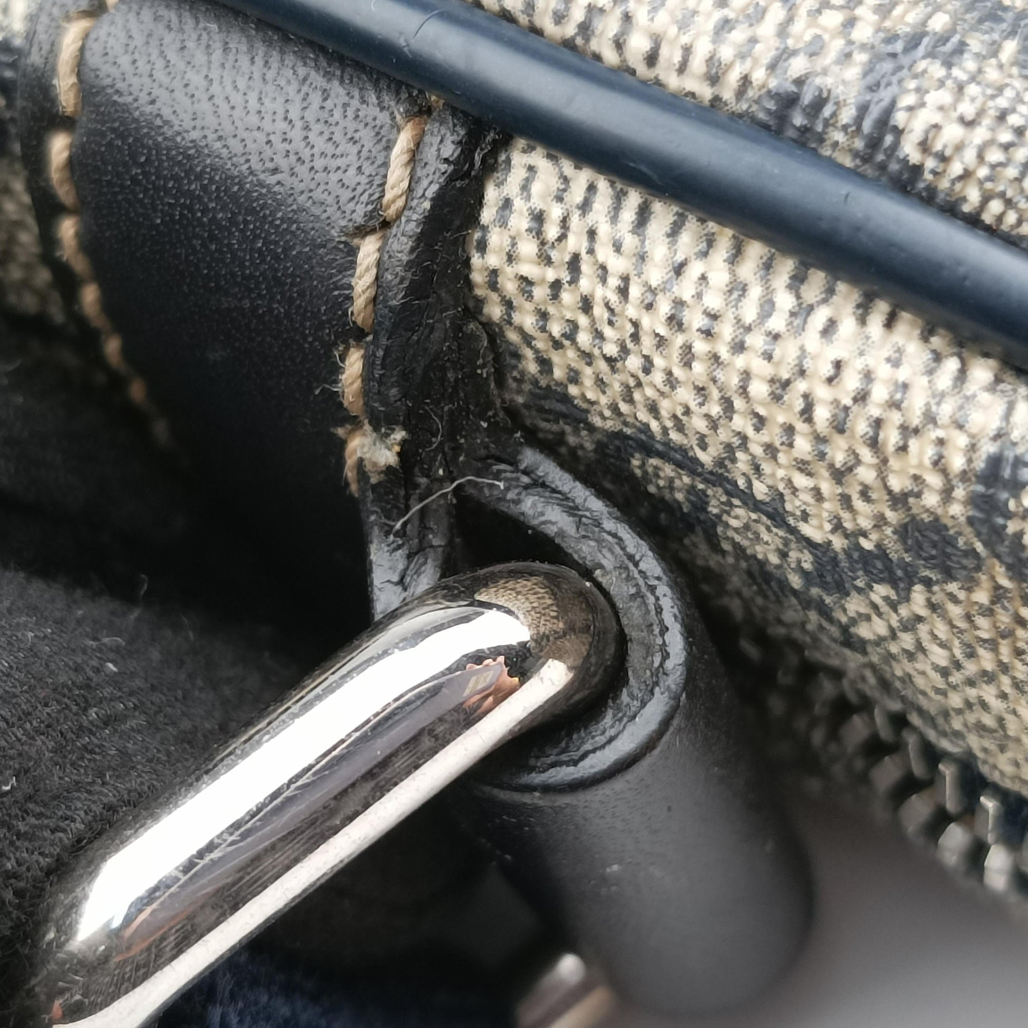 Secondhand Gucci GG Imprime Messenger Beige × Navy PVC coated canvas×leather 201448 shoulderbag | stylenewstar